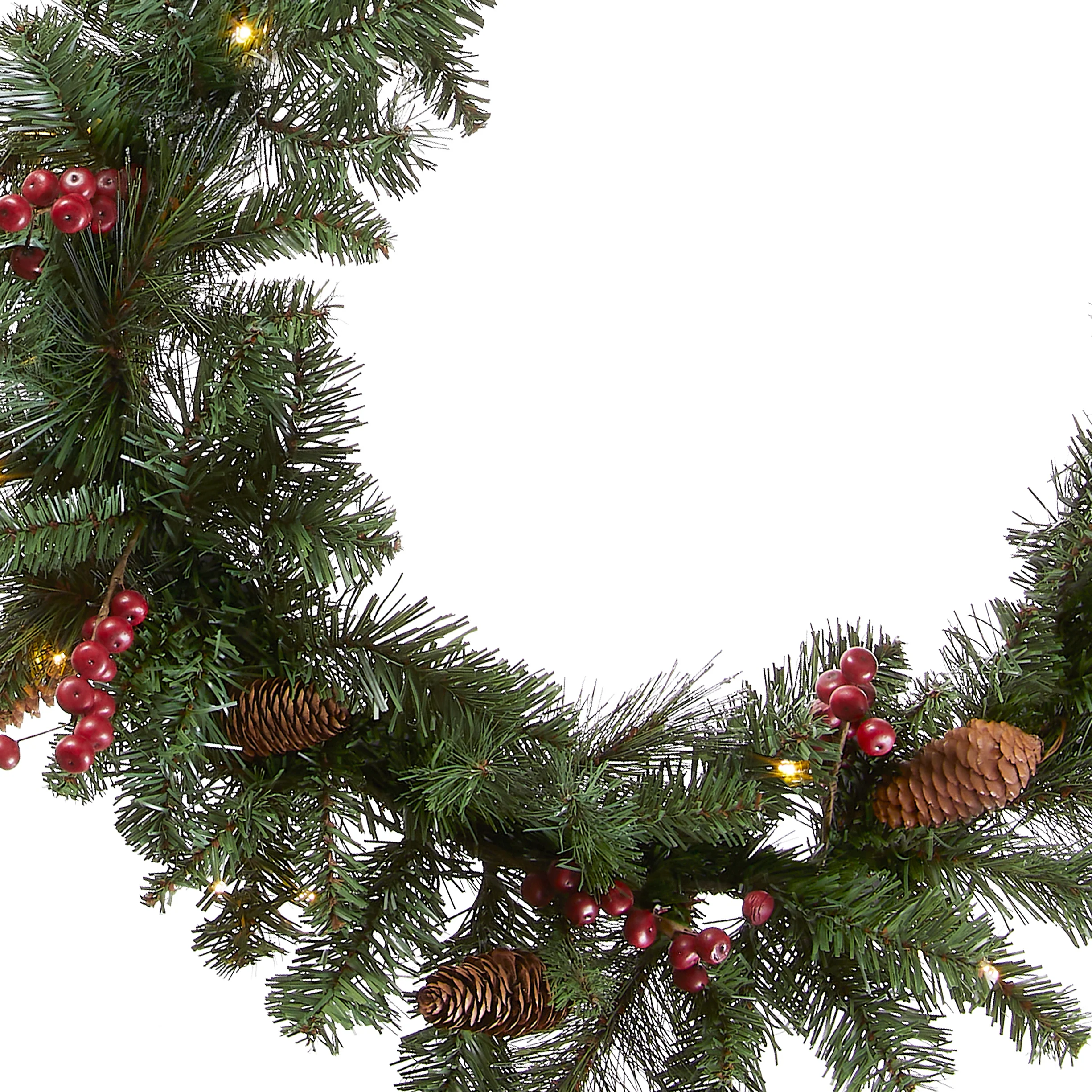 9 ft. Pre-Lit Crestwood Spruce Garland with LED Lights - Image 3
