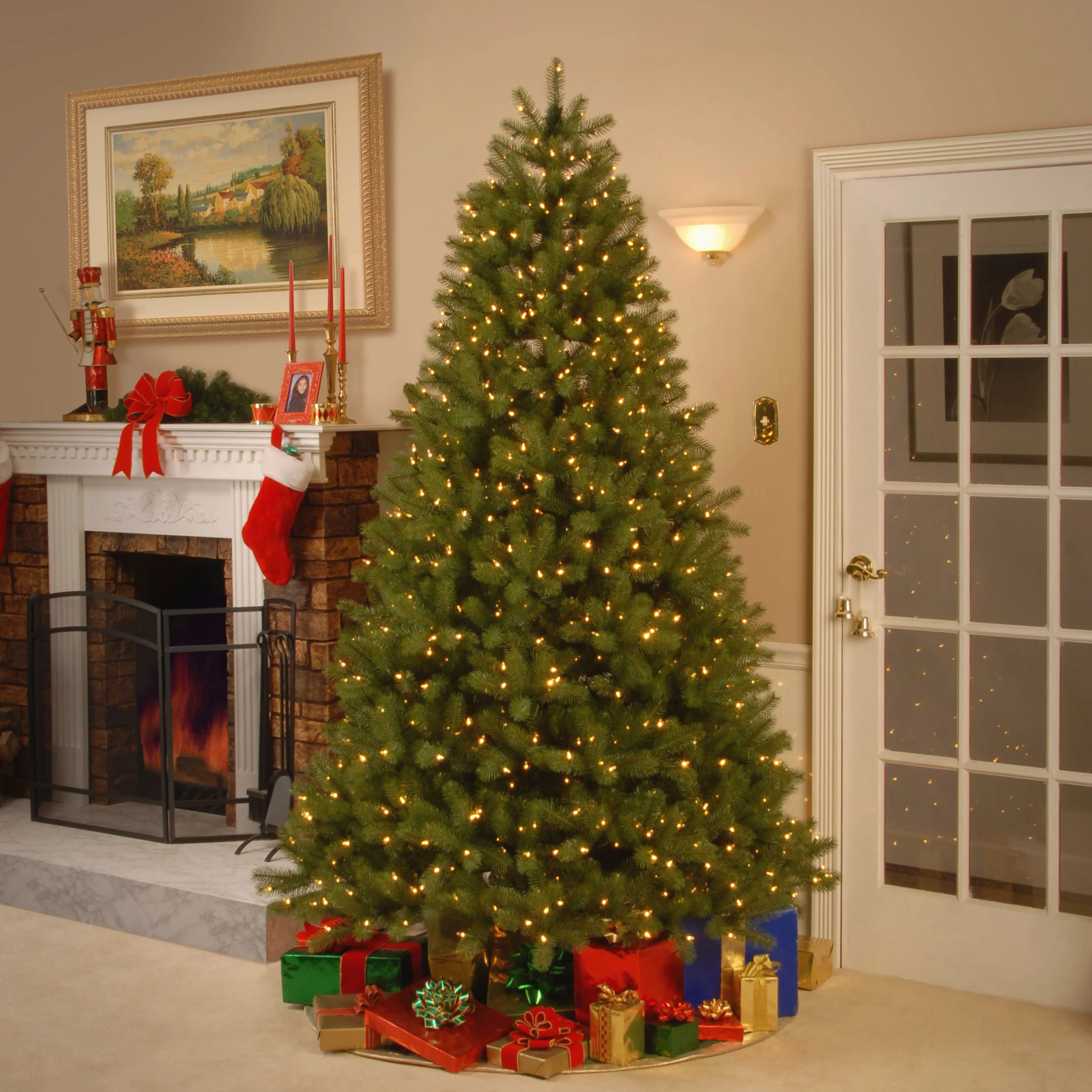 9 ft. Pre-Lit Downswept Douglas Fir Tree with Dual Color LED Lights - Image 2