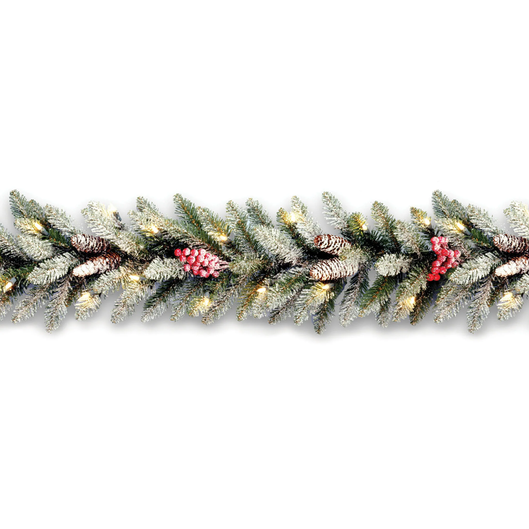 9 ft. Pre-Lit Dunhill Fir Garland with Clear Lights, Plug-In - Image 4