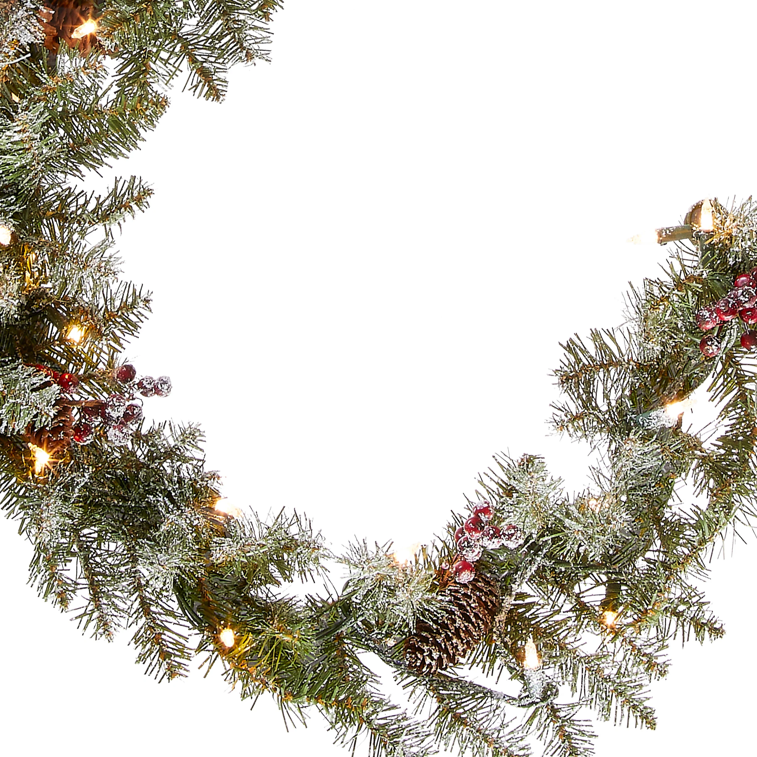 9 ft. Pre-Lit Dunhill Fir Garland with Clear Lights, Plug-In - Image 5