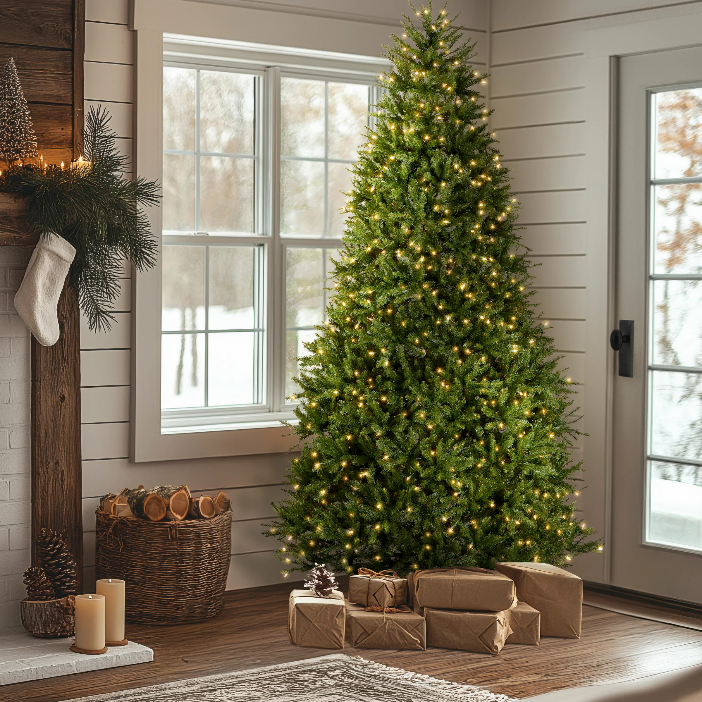 9 ft. Pre-Lit Dunhill Fir Tree with PowerConnect Clear Lights - Image 3