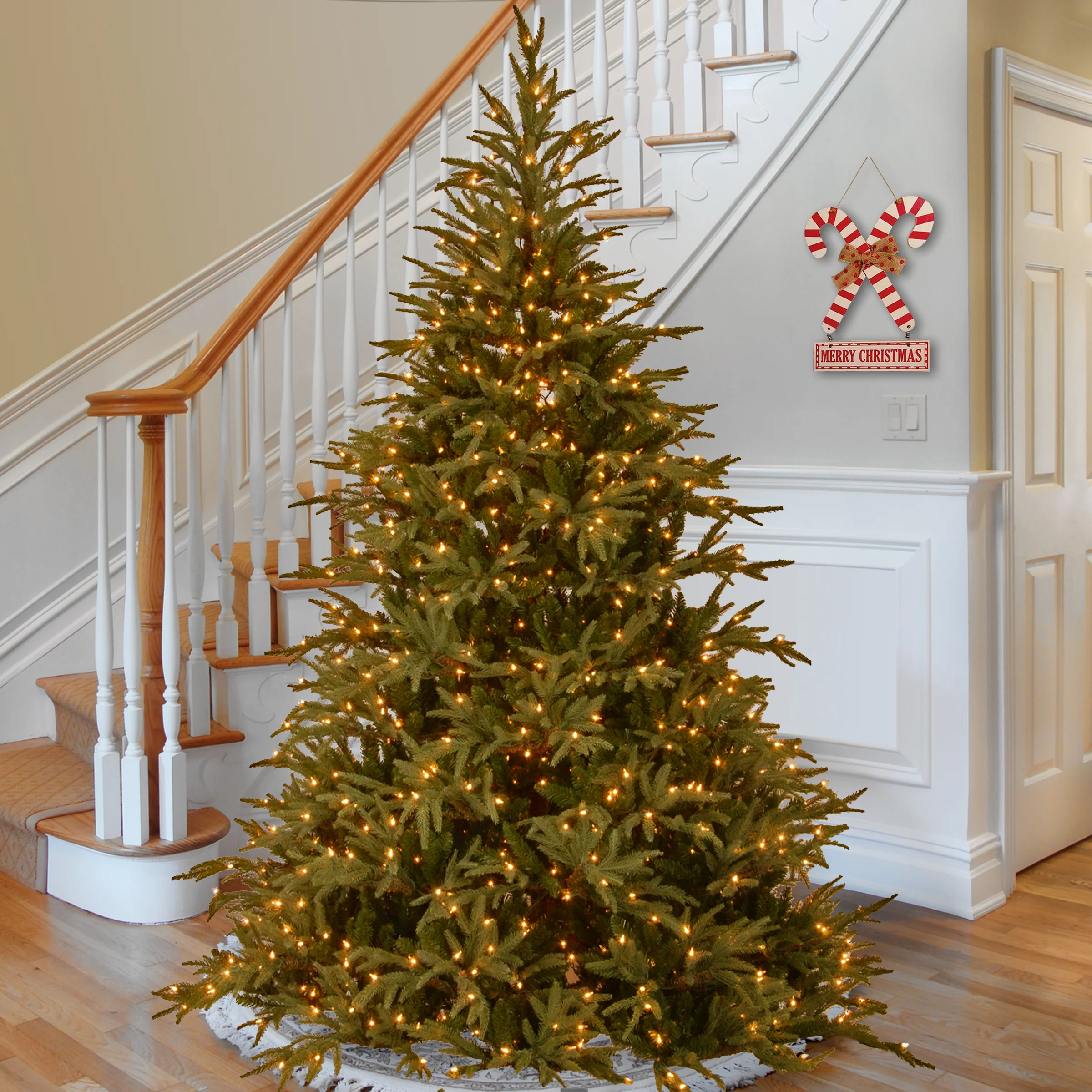 9 ft. Pre-Lit Fraser Grande Tree with Dual Color LED Lights, Plug-In - Image 3