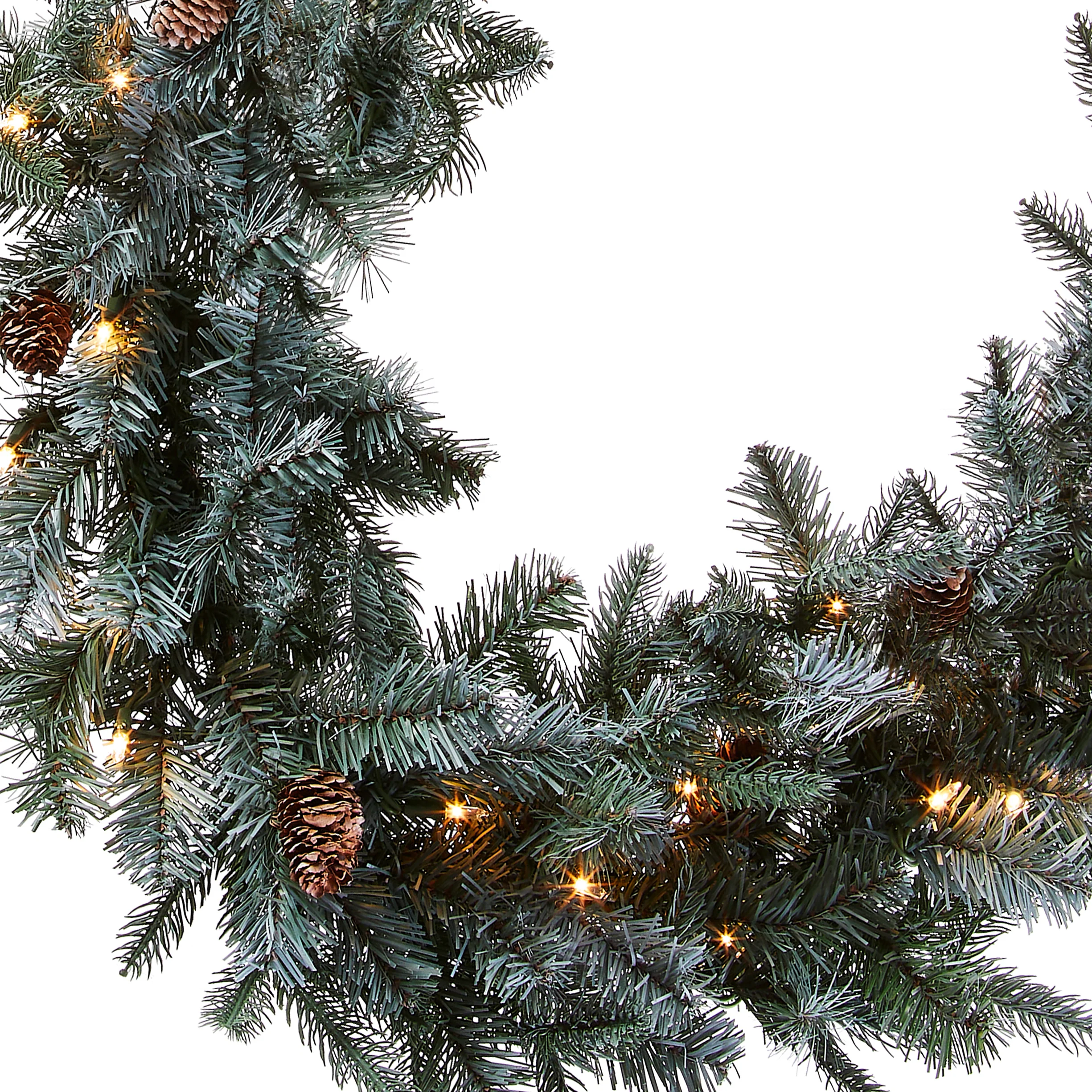 9 ft. Pre-Lit Frosted Arctic Spruce Garland with Clear Lights, Plug-In - Image 3