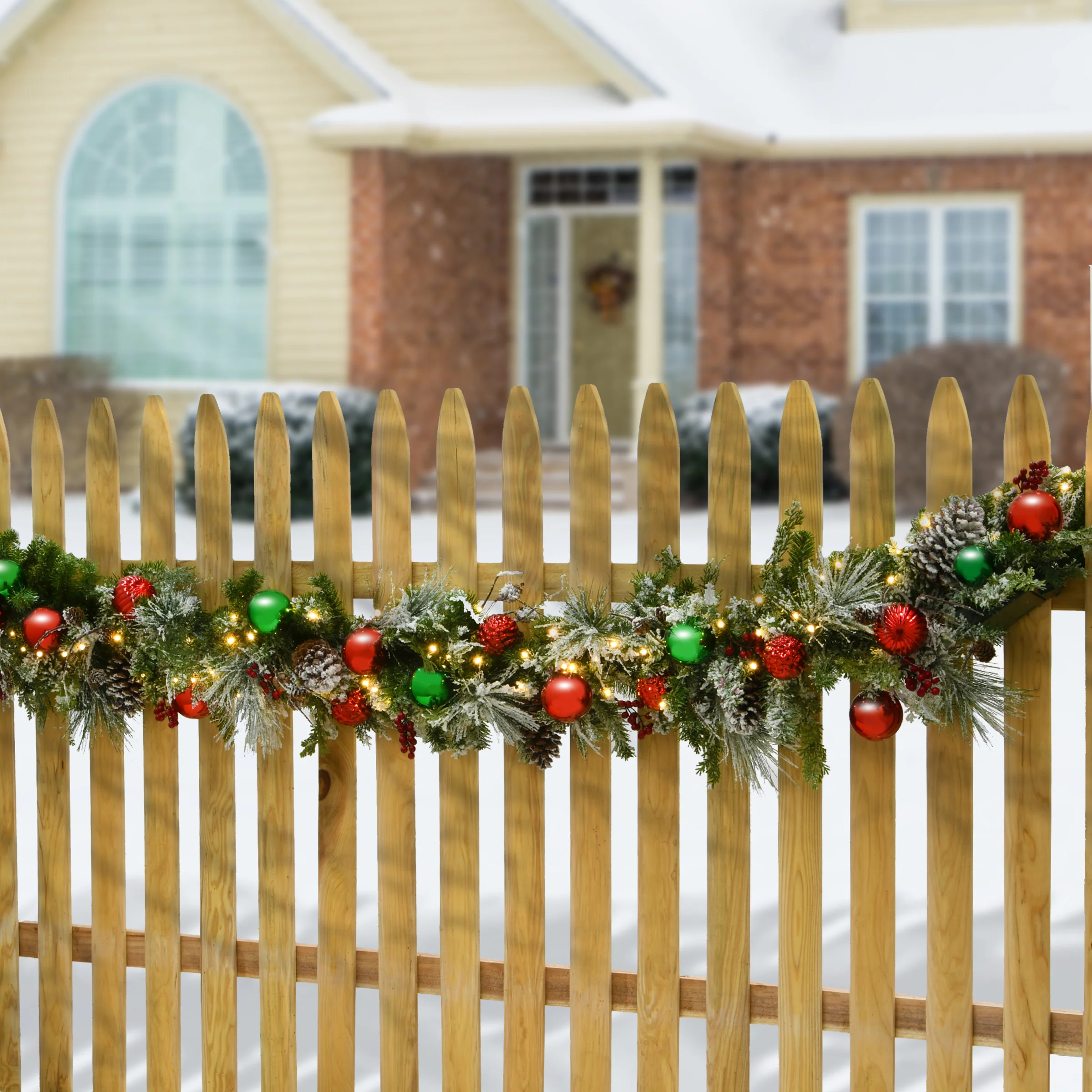 9 ft. Pre-Lit General Store Collection Decorated Garland - Image 2
