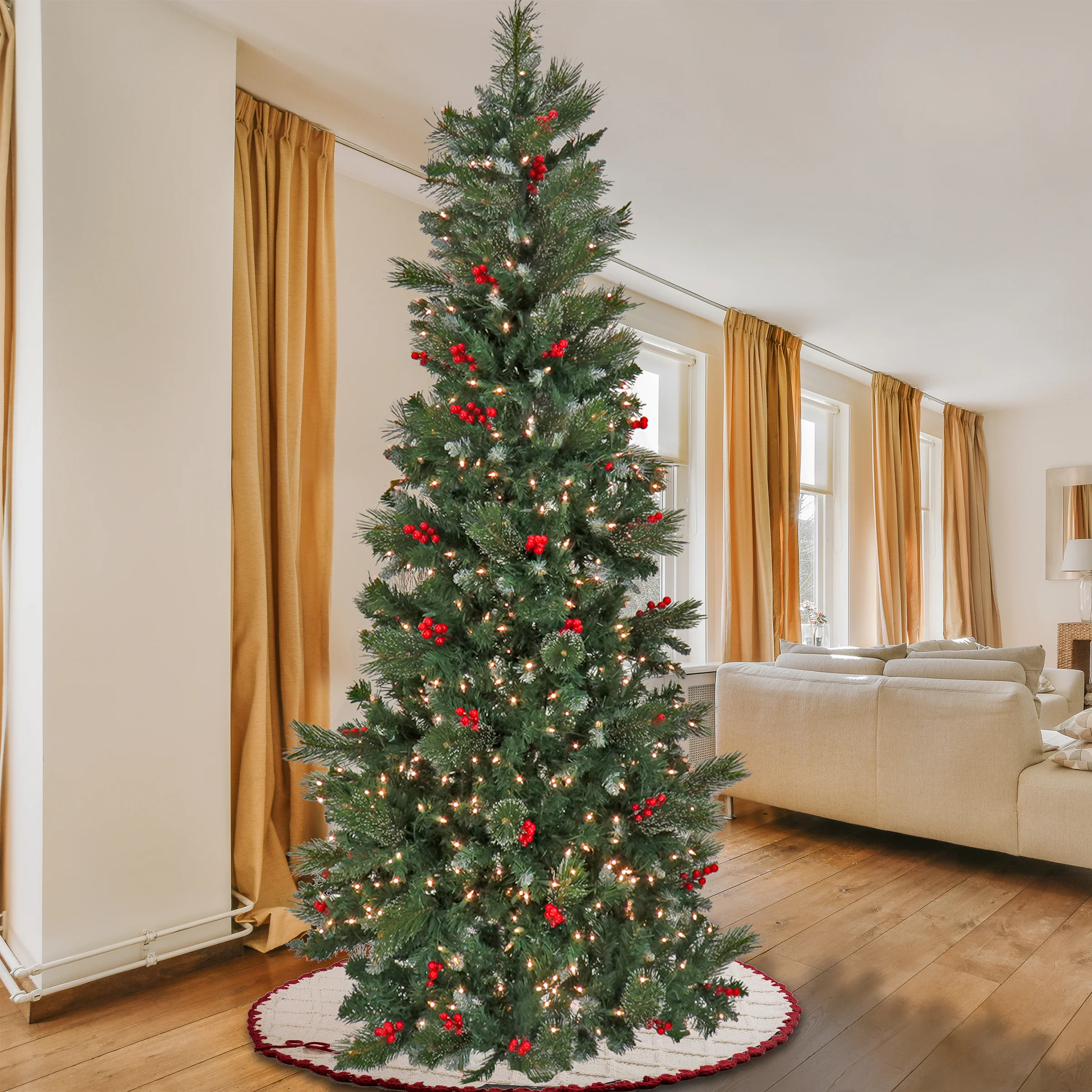 9 ft. Pre-Lit Meadowlark Pencil Tree with Clear Lights, Plug-In - Image 2