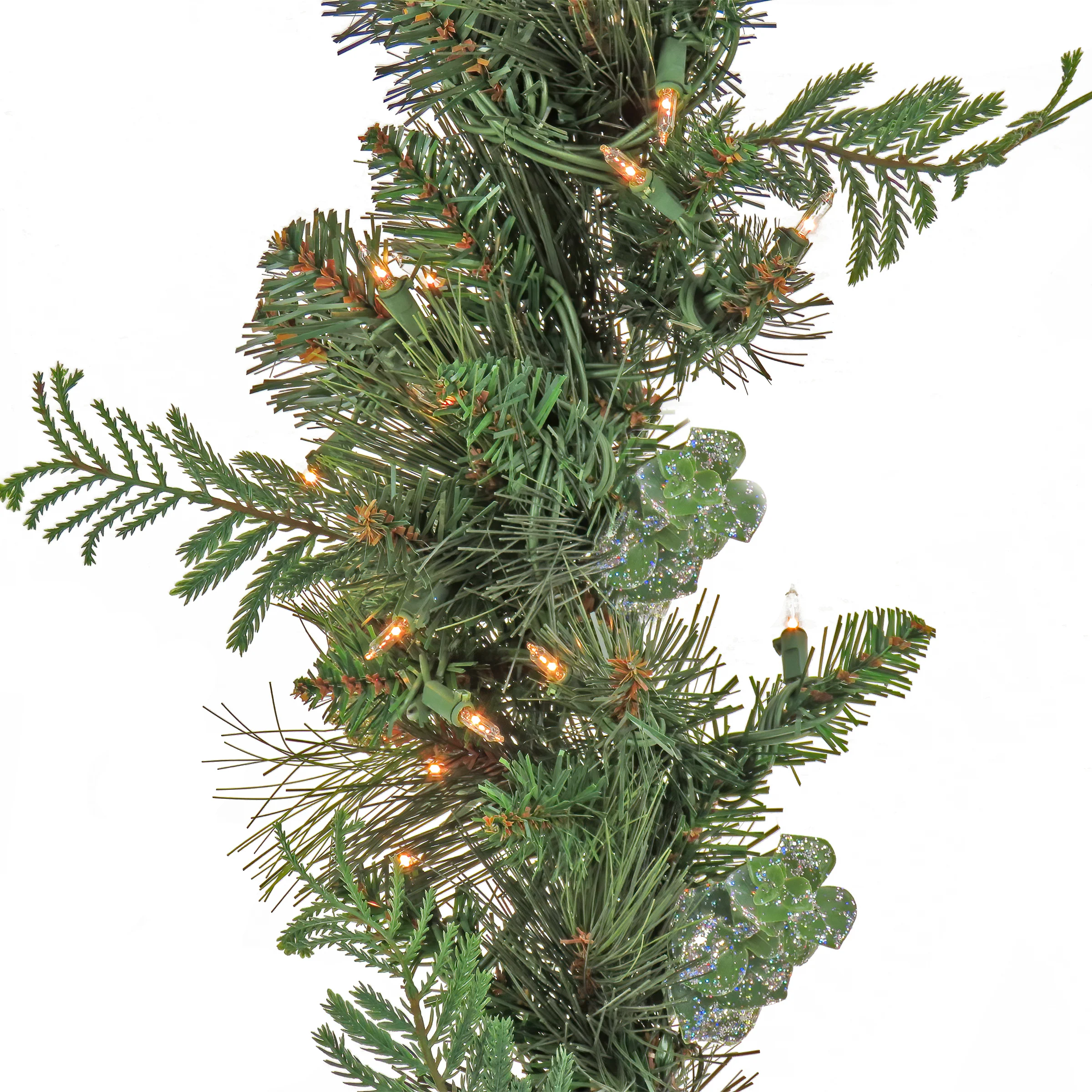 9 ft. Pre-Lit North Conway Garland with Clear Lights, Plug-In - Image 3