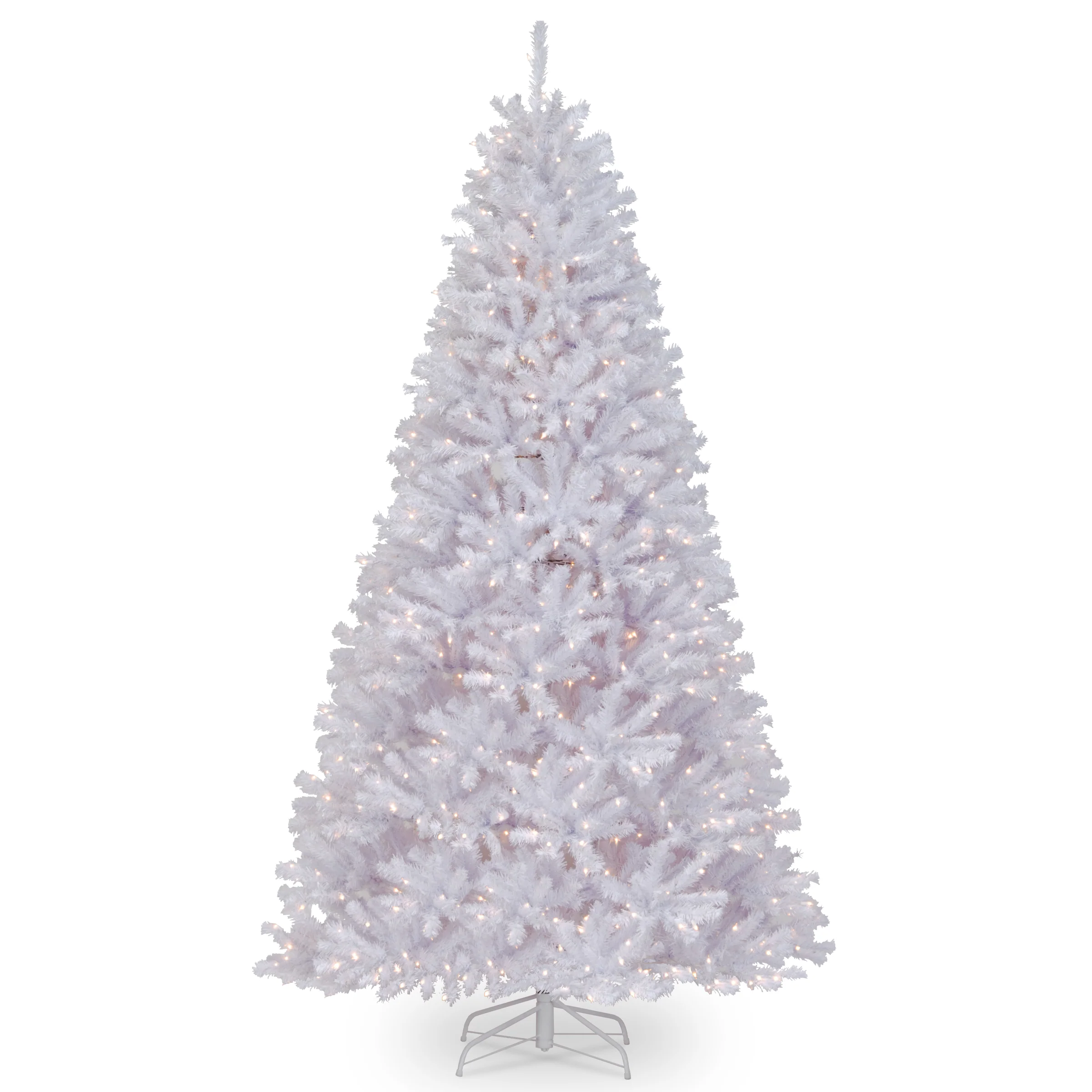 9 ft. Pre-Lit North Valley Spruce White Tree with Clear Lights, Plug-In - Image 10