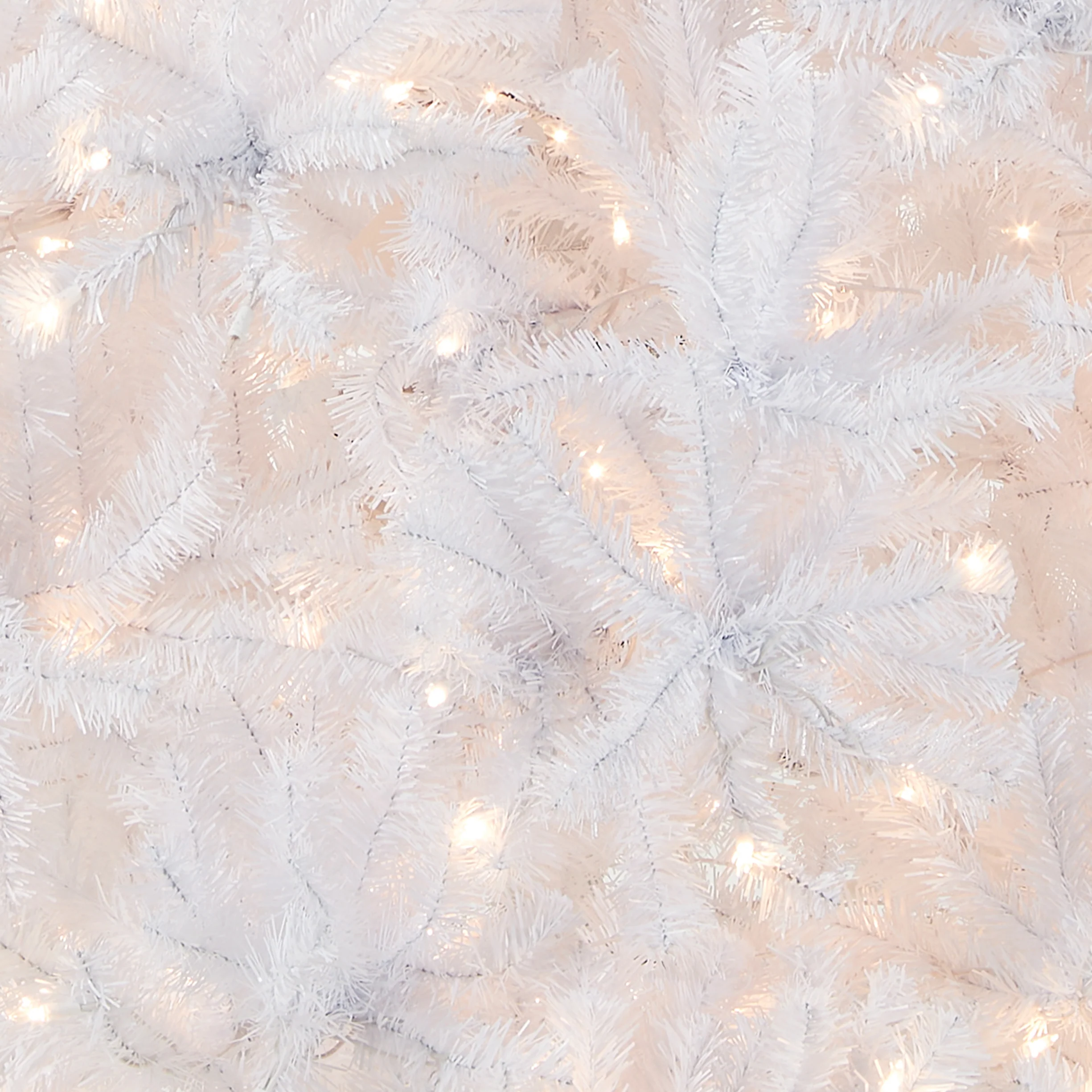 9 ft. Pre-Lit North Valley Spruce White Tree with Clear Lights, Plug-In - Image 3