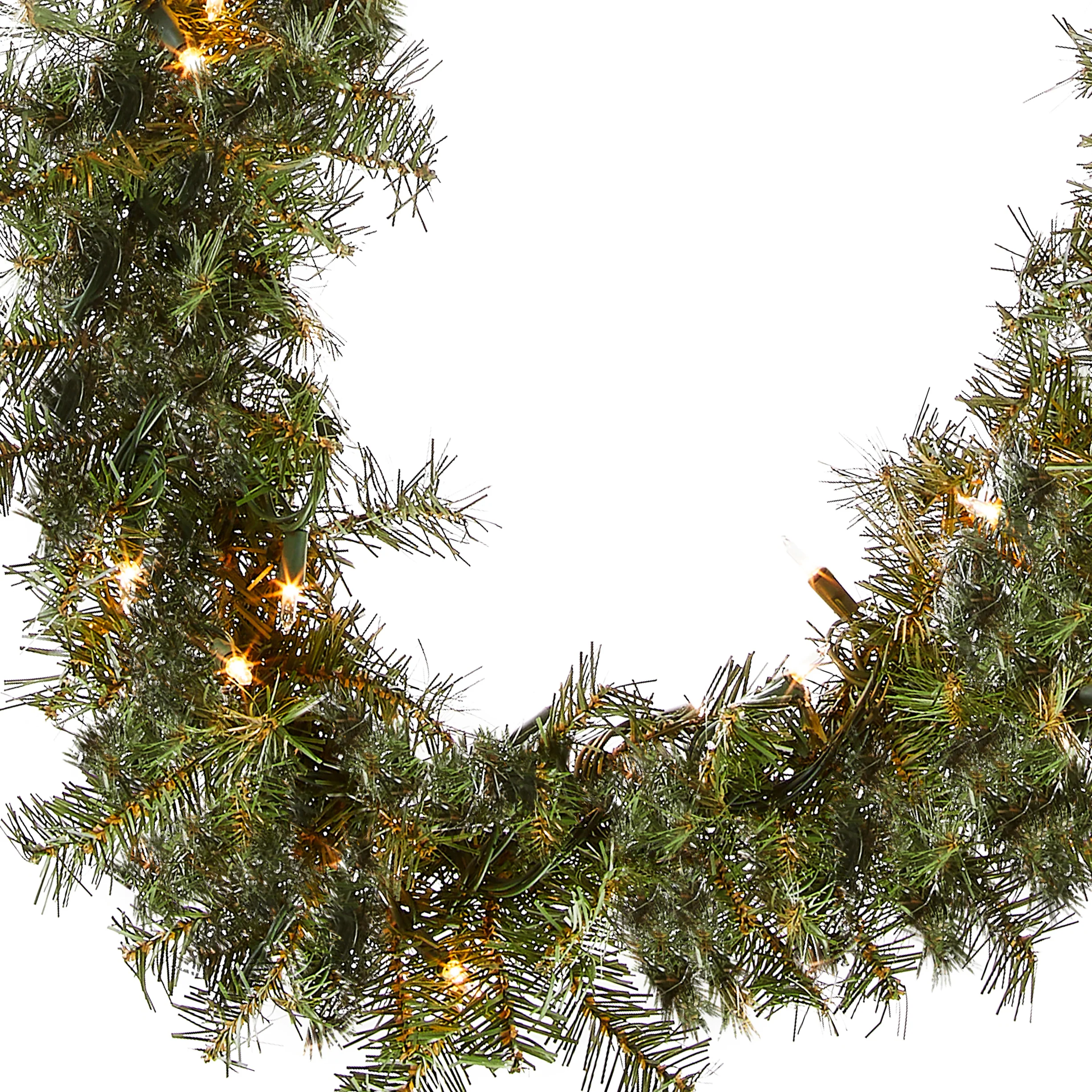9 ft. Pre-Lit Norwood Fir Garland with Clear Lights - 10 in Diameter, Plug-In - Image 3