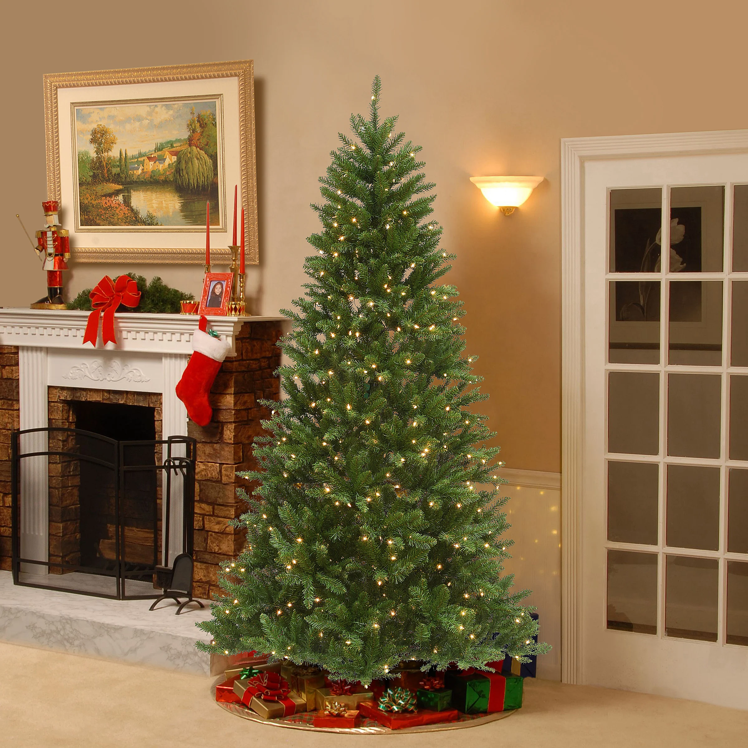 9 ft. Pre-Lit Peyton Spruce Tree with Clear Lights - Image 2
