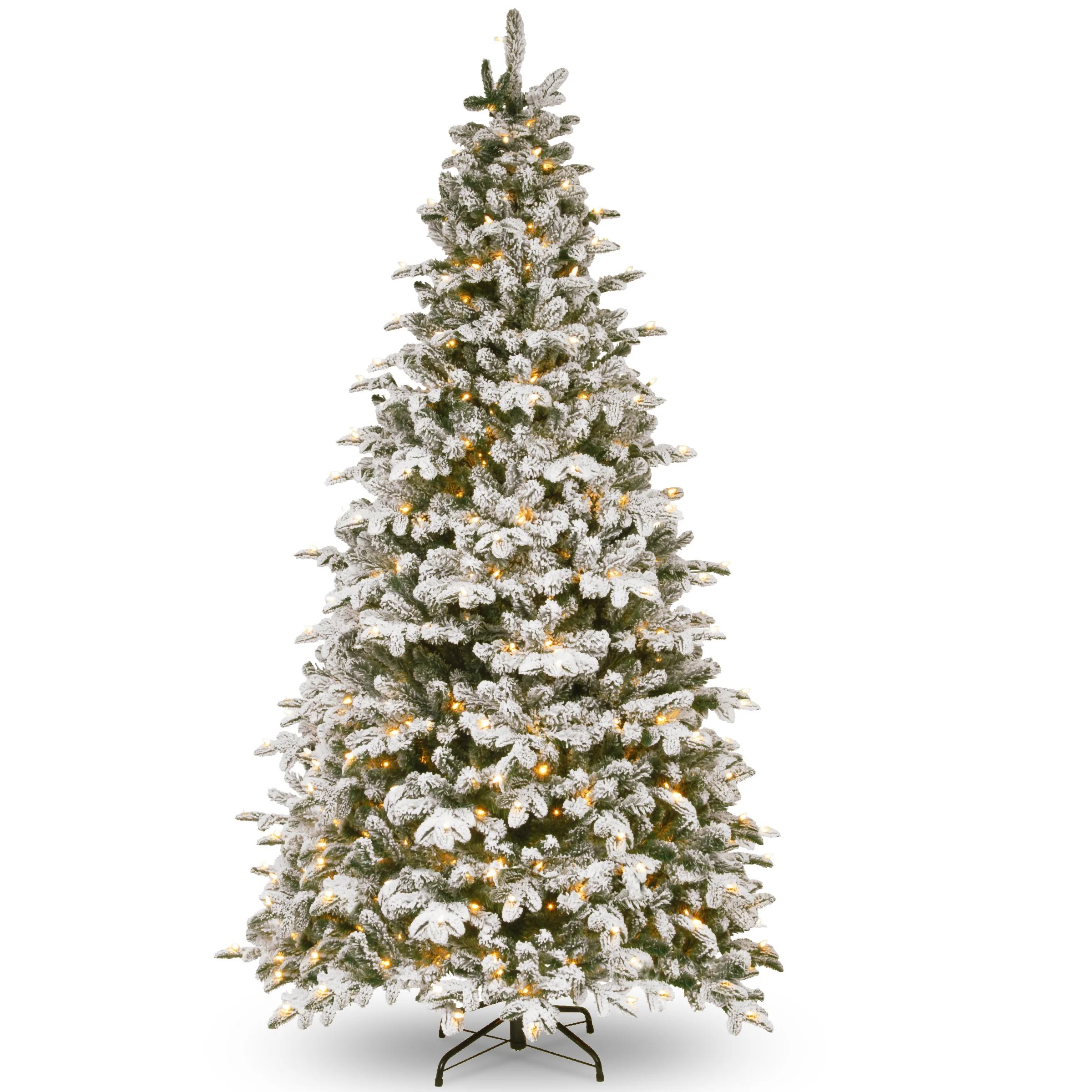 9 ft. Pre-Lit Snowy Everest Fir Medium Tree with Clear Lights, Plug-In - Image 7