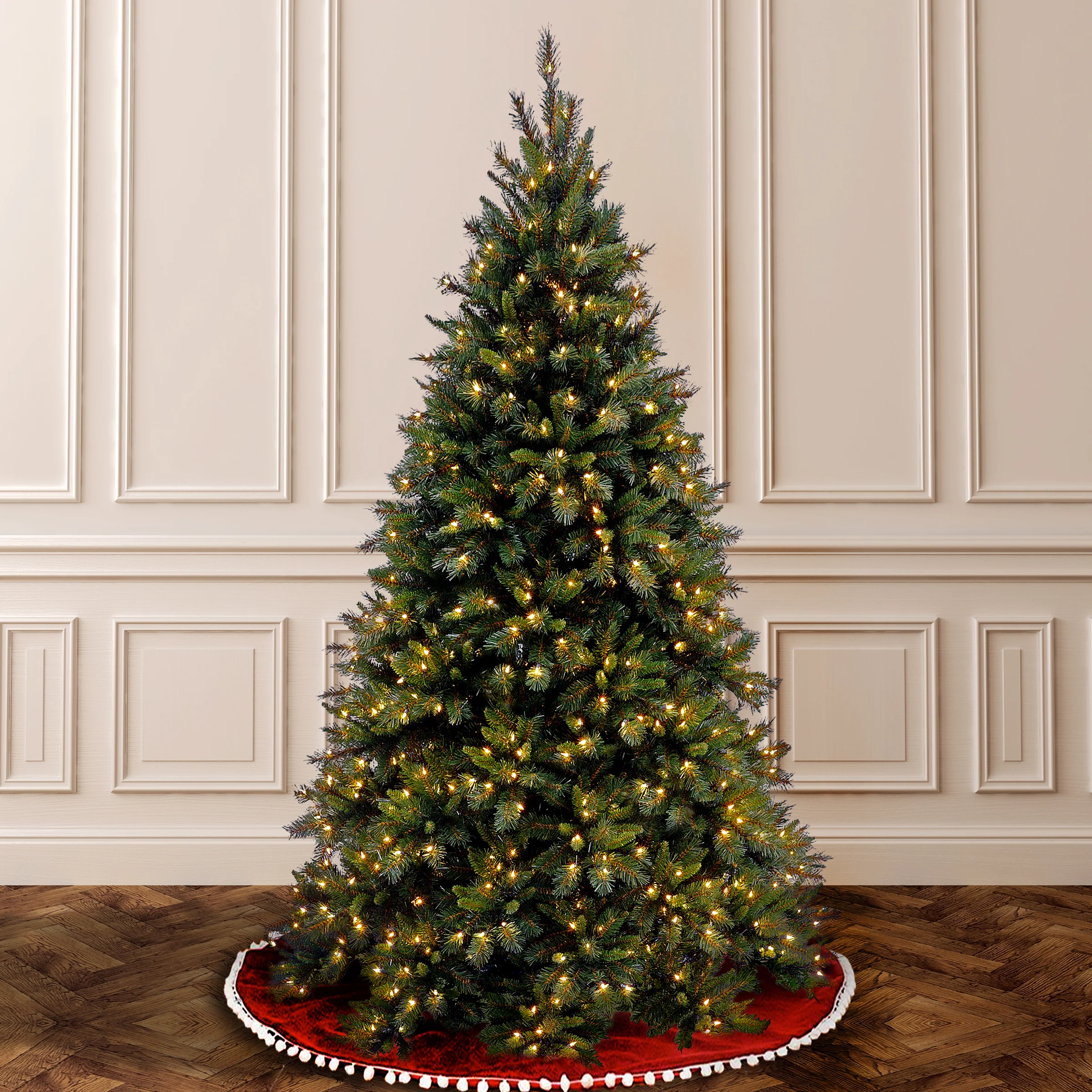 9 ft. Pre-Lit Tiffany Fir Medium Tree with Clear Lights - Image 2
