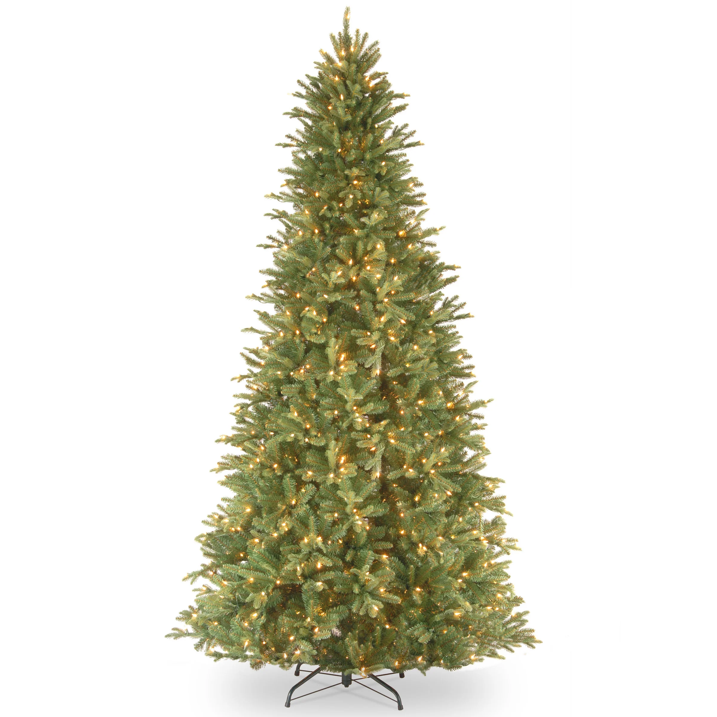 9 ft. Pre-Lit Tiffany Fir Slim Tree with Clear Lights - PE Branch Tips, Plug-In - Image 10