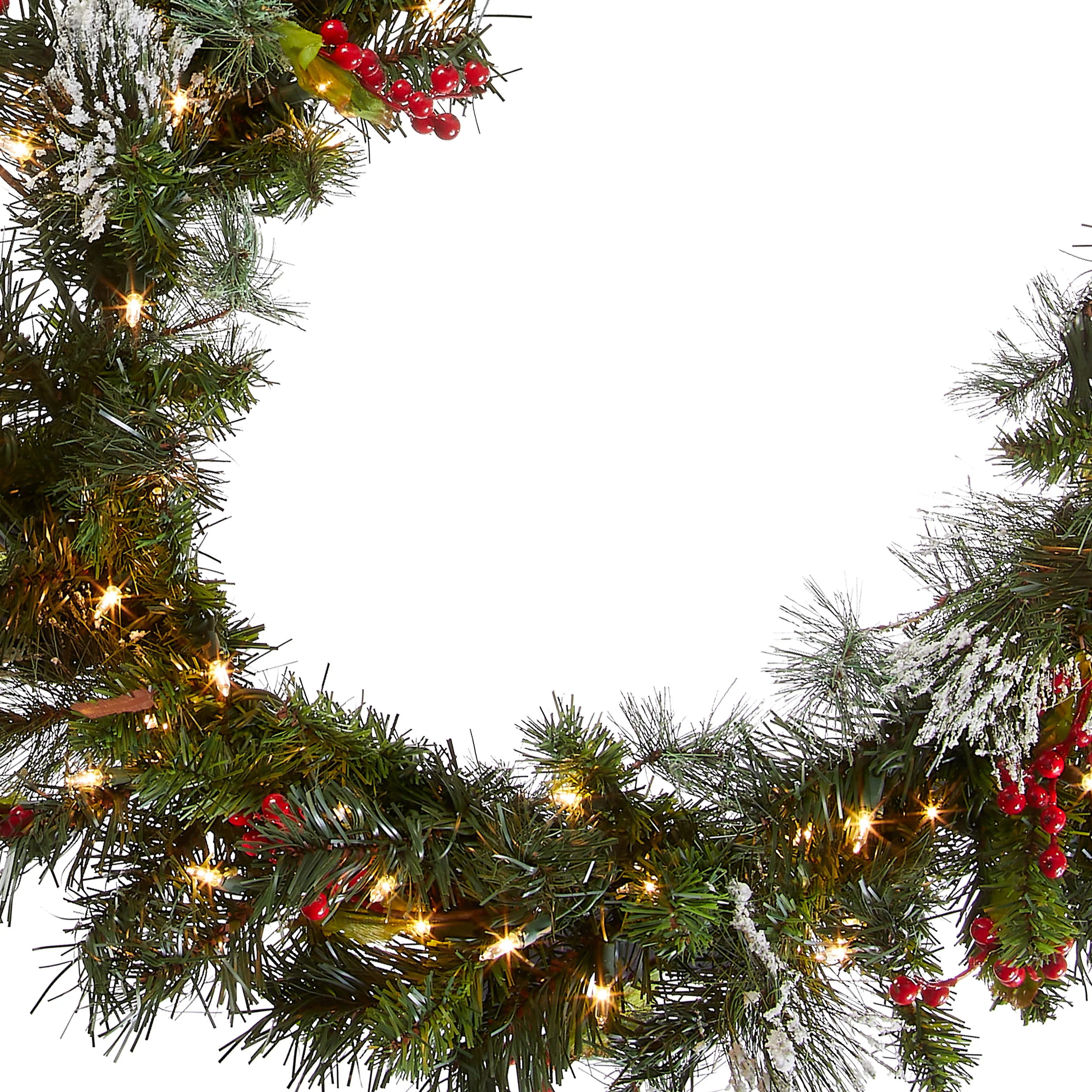 9 ft. Pre-Lit Wintry Pine Garland with Clear Lights, Plug-In - Image 3