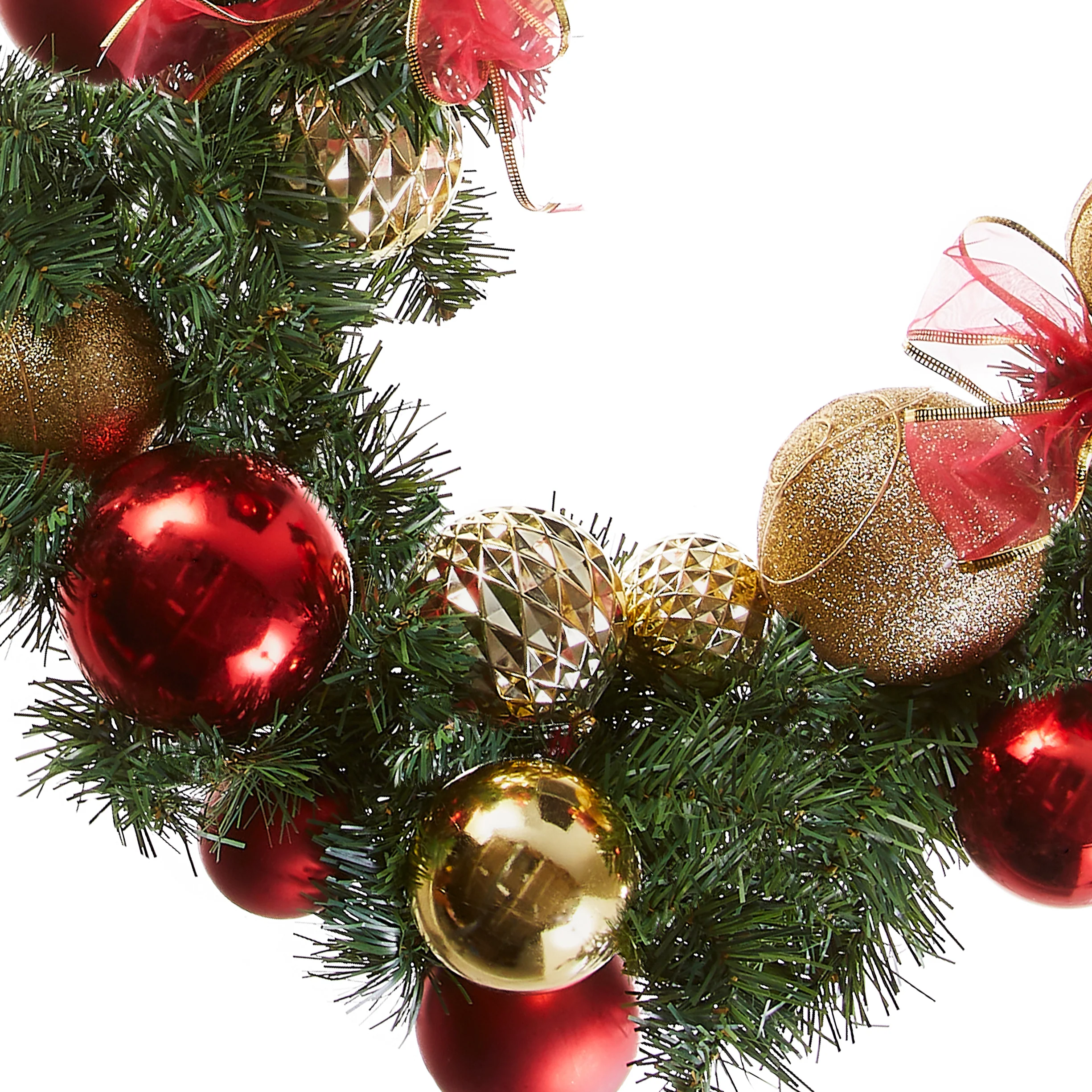 9 ft. Red and Green Ornament Garland - Image 4