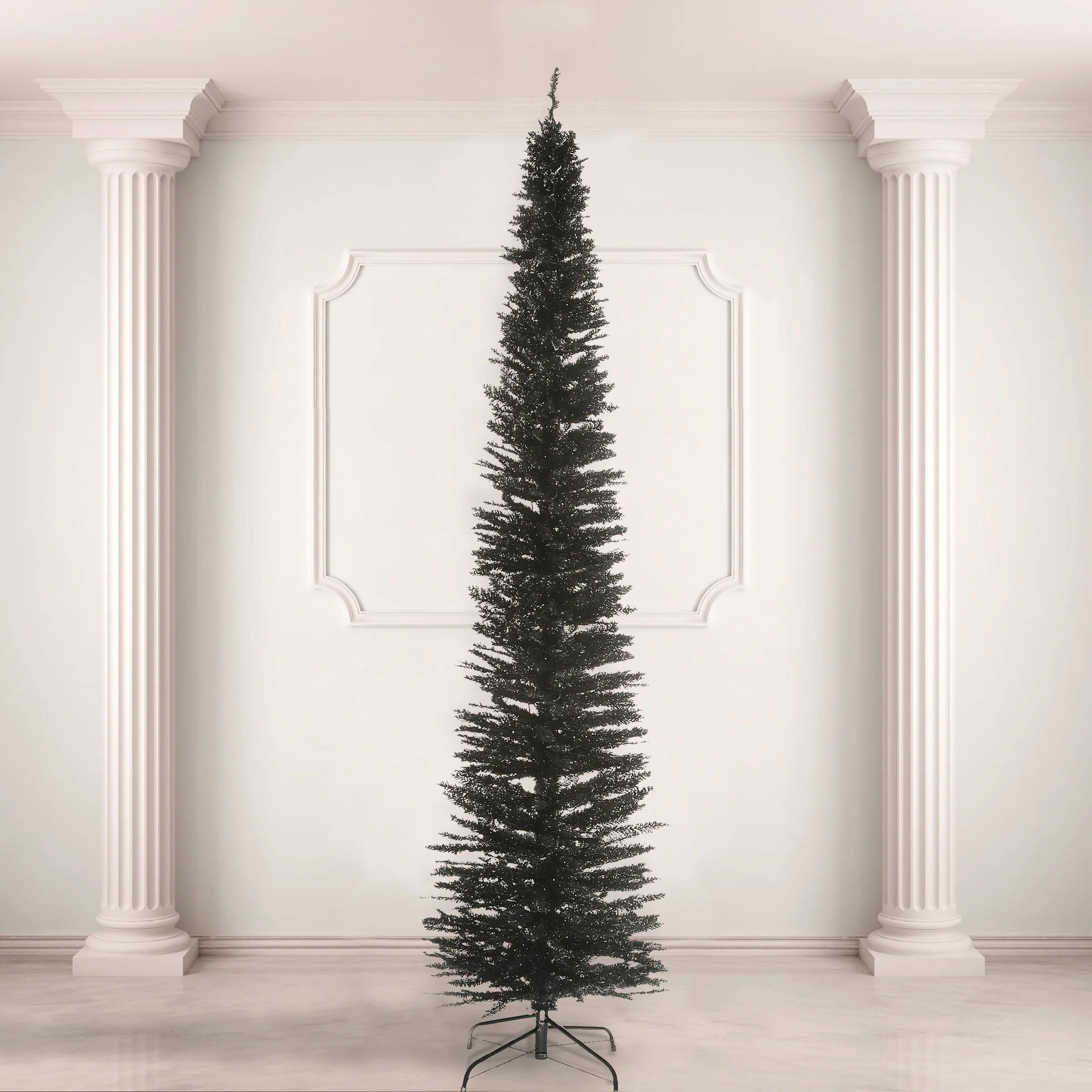 9 ft. Tinsel Collection Black Tree - Image 2