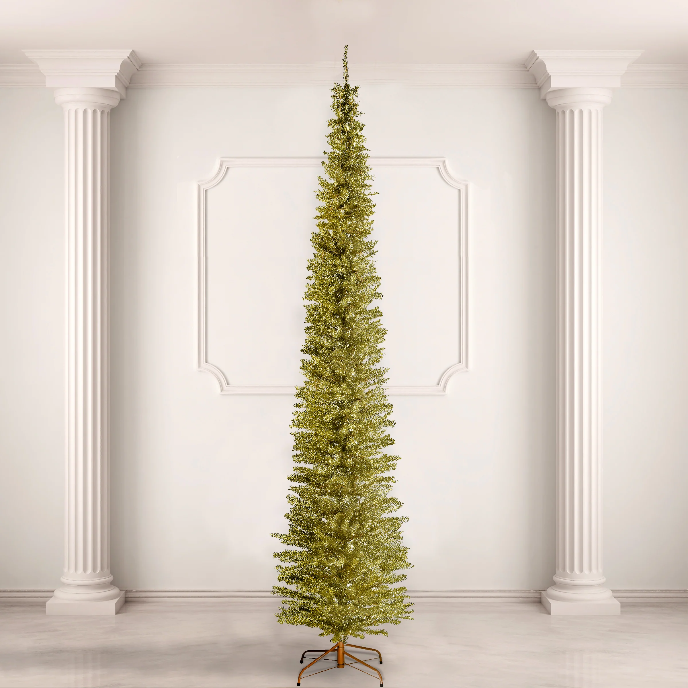 9 ft. Tinsel Collection Champagne Tree - Image 2