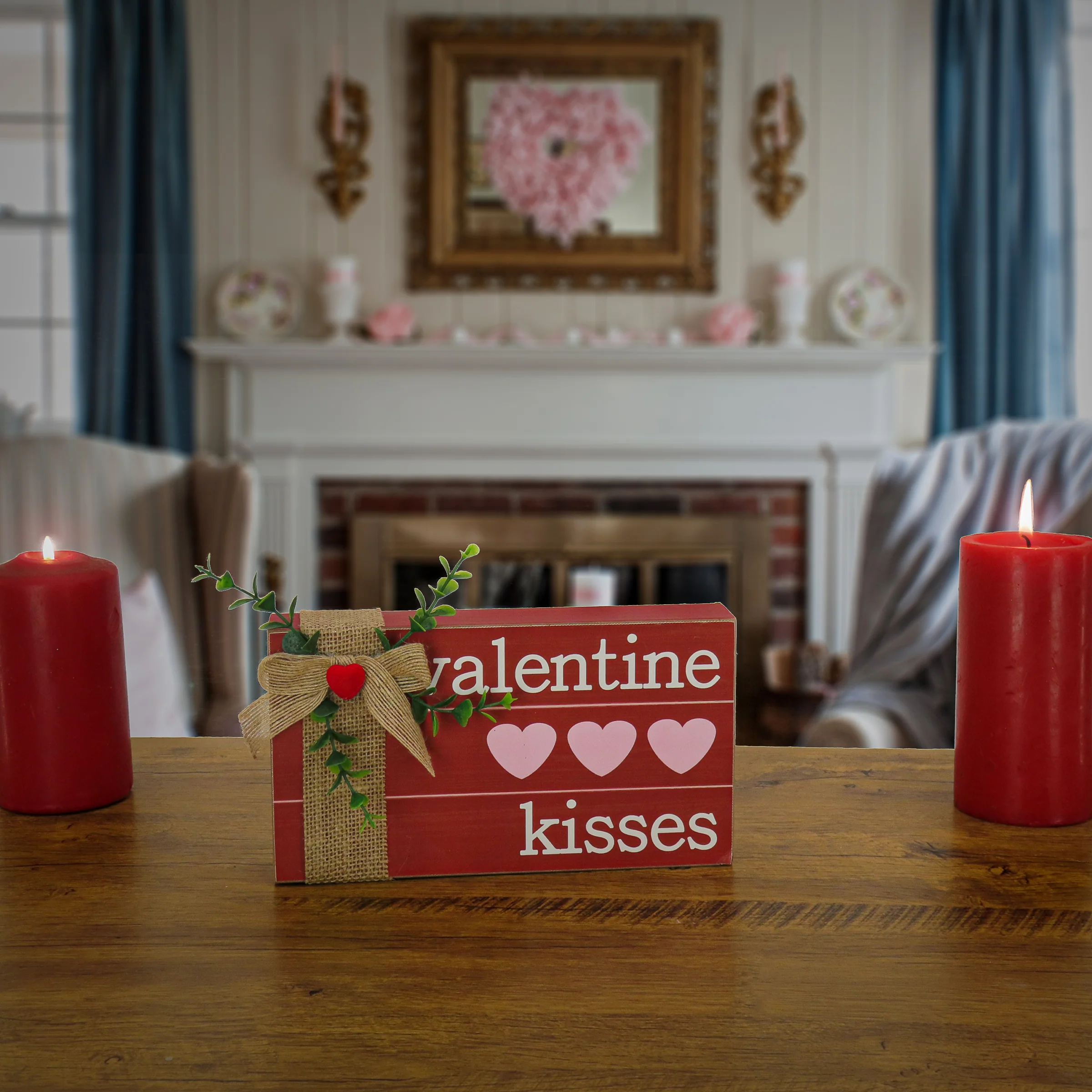 9 in. 'Valentine's Kisses' Tabletop Decoration - Image 2