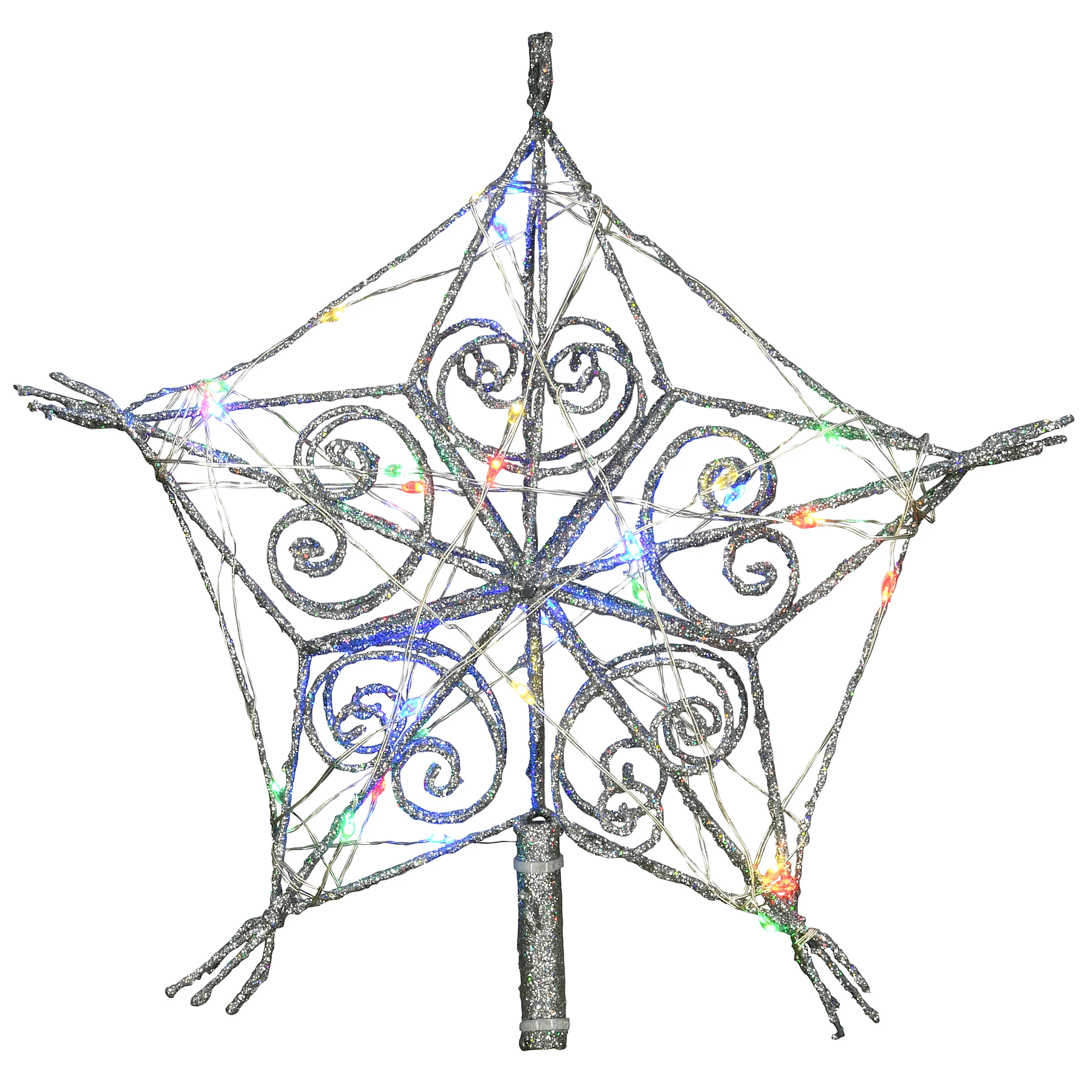 95 in. Snowflake Tree Top for Artificial Trees with Dual Color Lights - Image 3