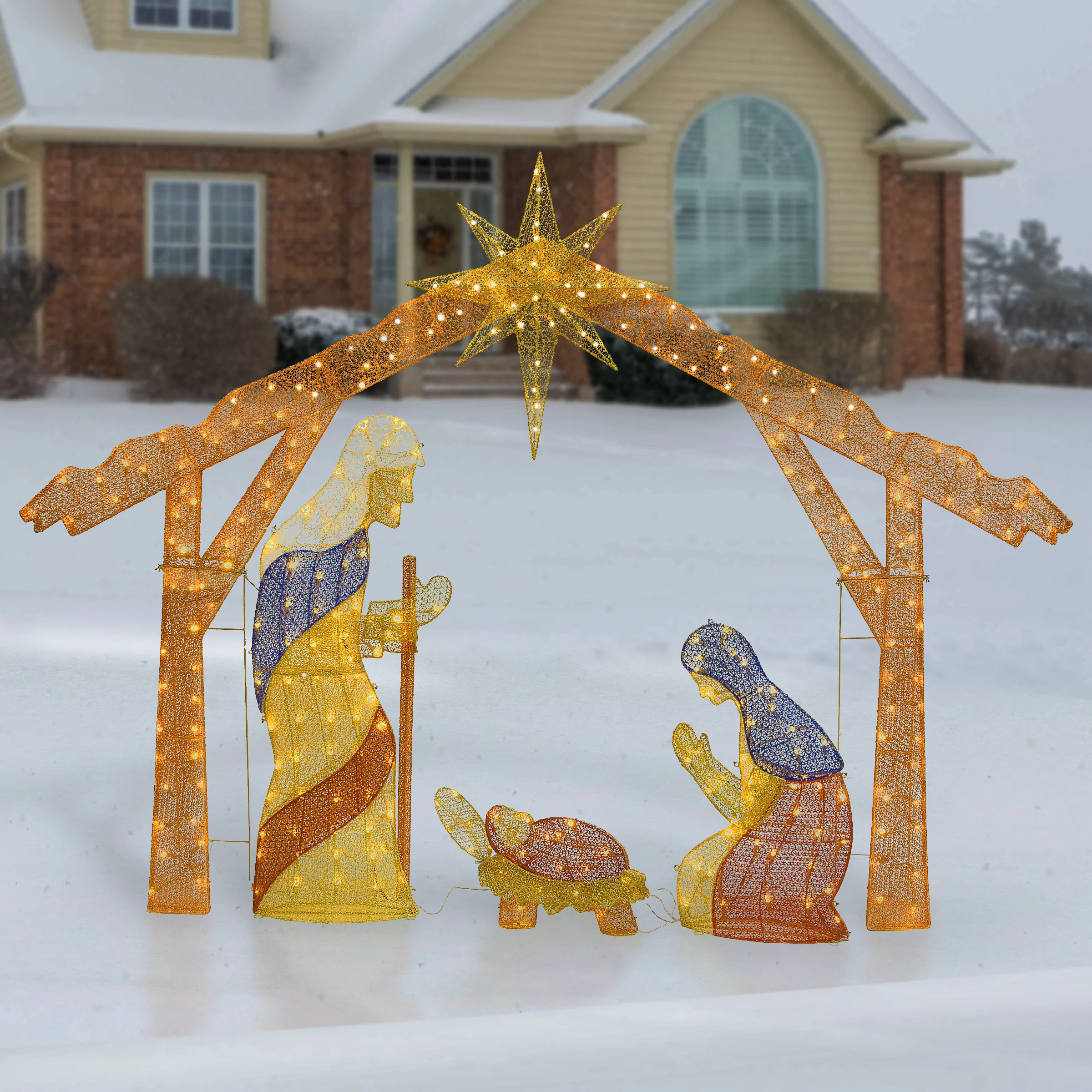 96 in. Nativity Scene with Clear Lights - Image 2