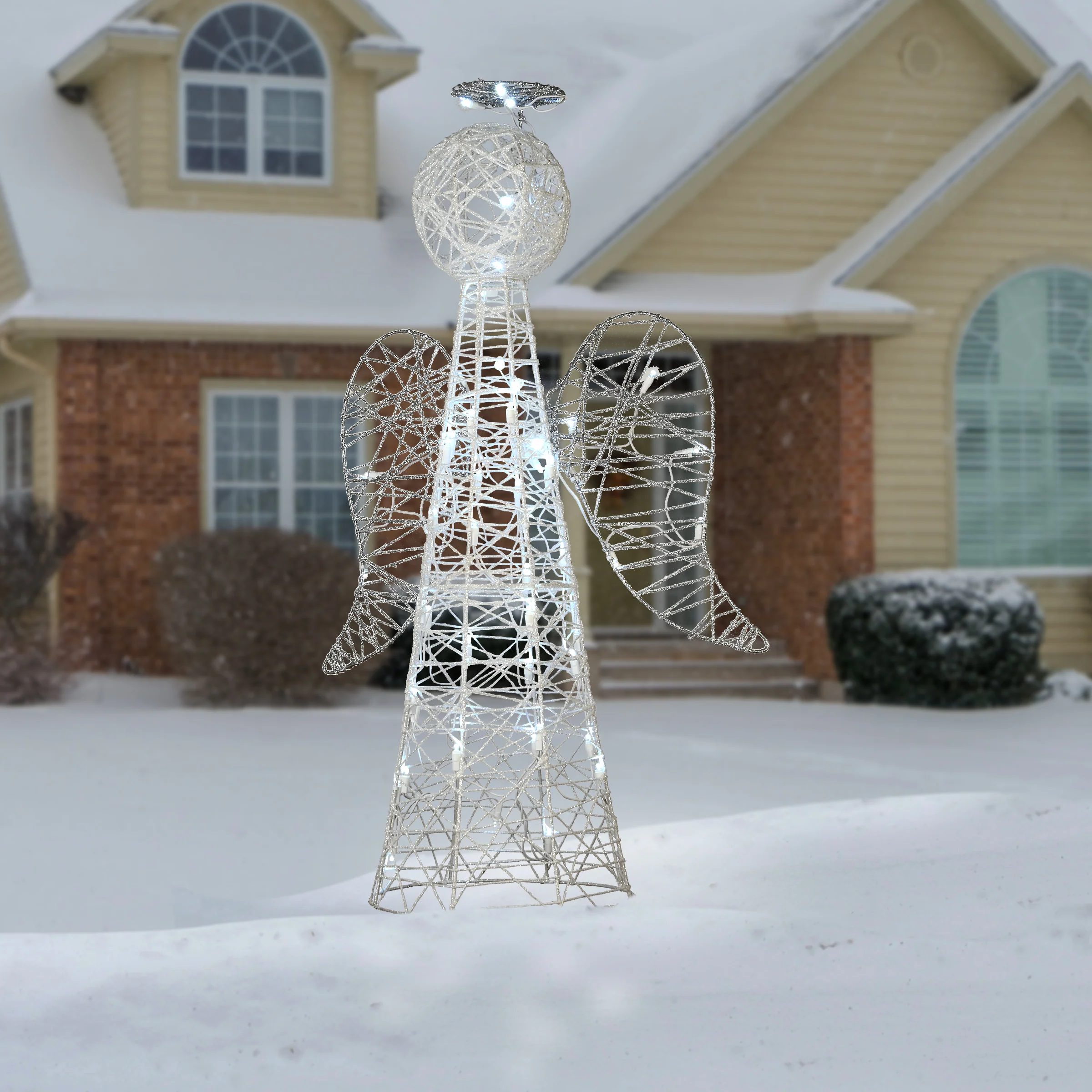 36 in. Angel Cone Tree with LED Lights - Image 2