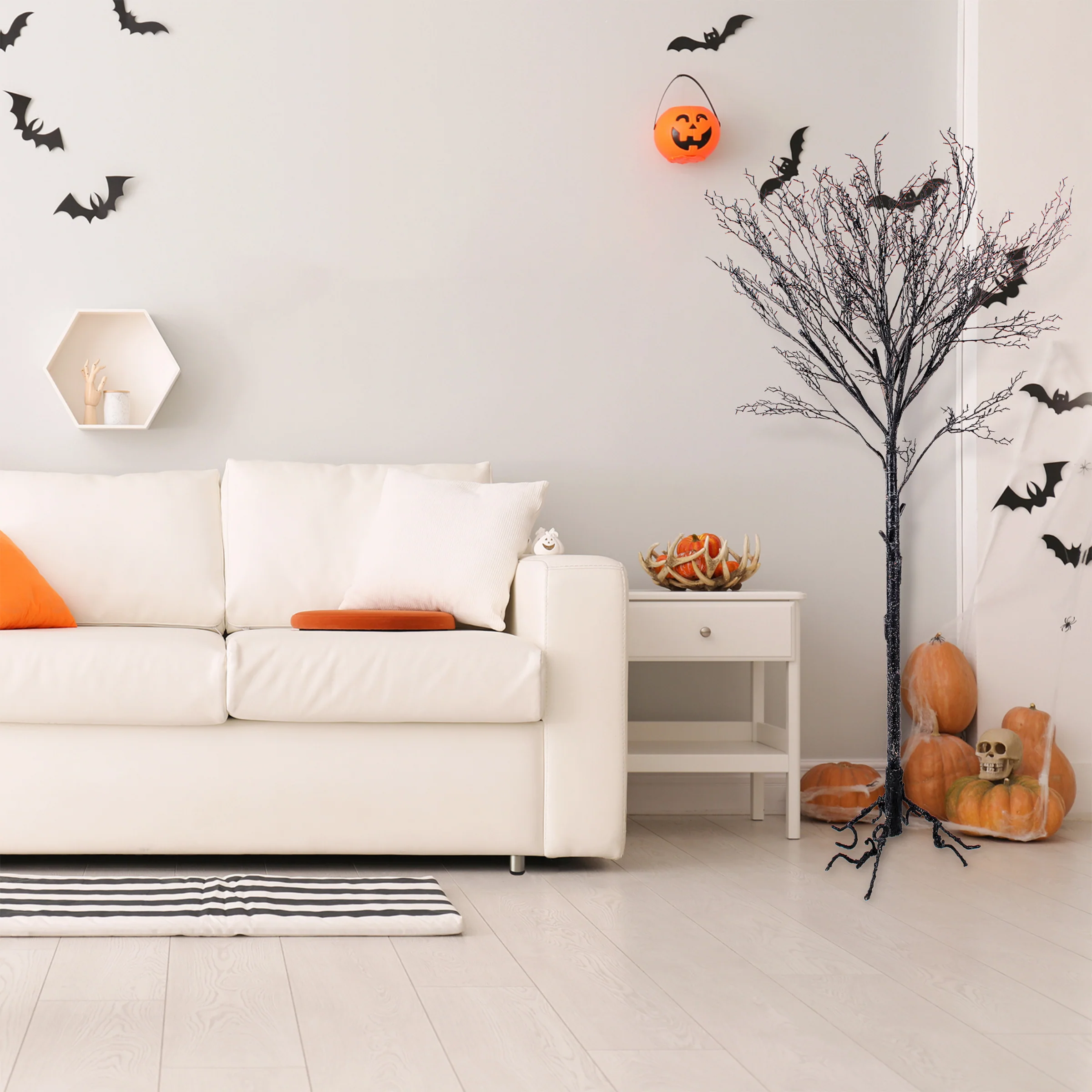 68 in. Halloween Black Leafless Tree Decoration - Image 2