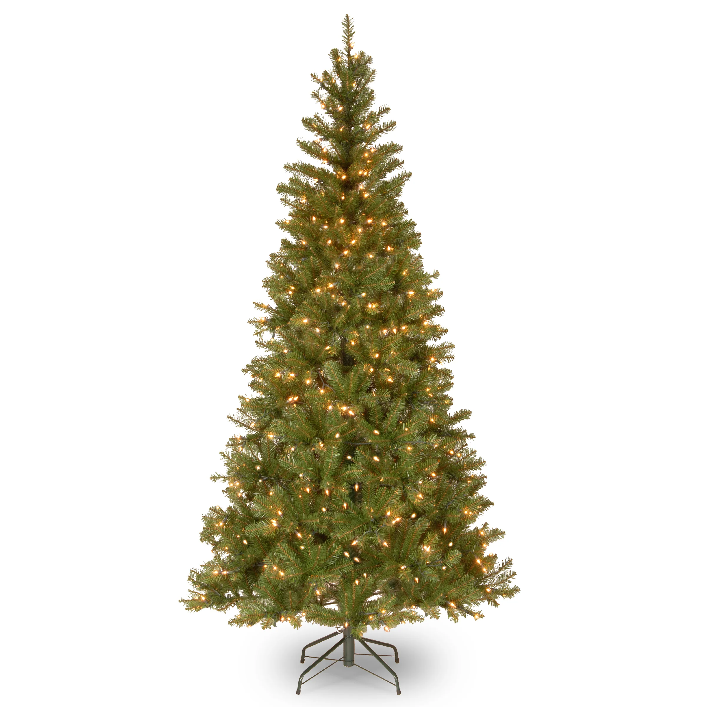 7.5 ft. Pre-Lit Aspen Spruce Slim Tree with Clear Lights, Plug-In
