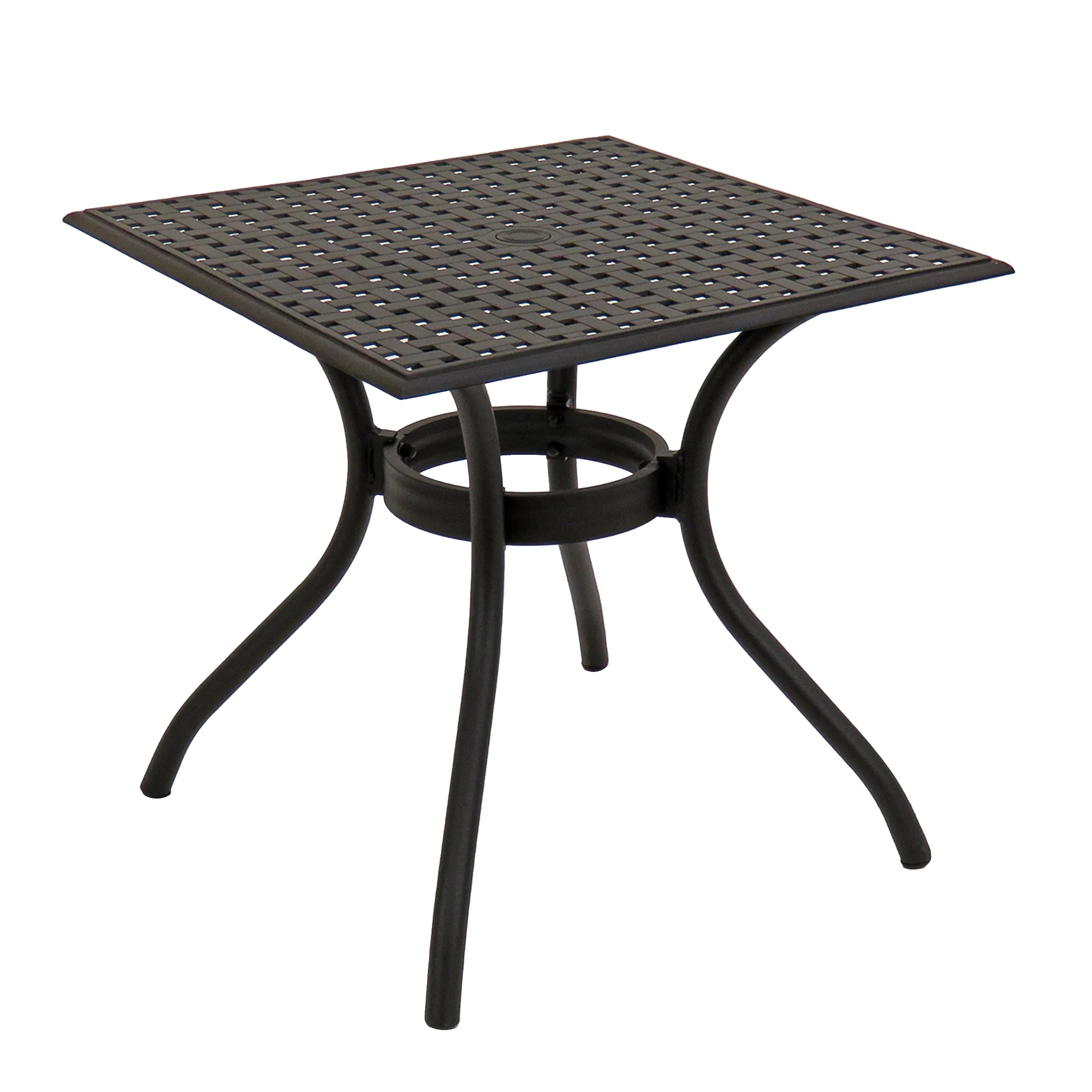 32x32x30 in. Bourton Small Space Cast Aluminum Straight Mesh All-Weather Dining Table, Seats 4, Bourton Collection