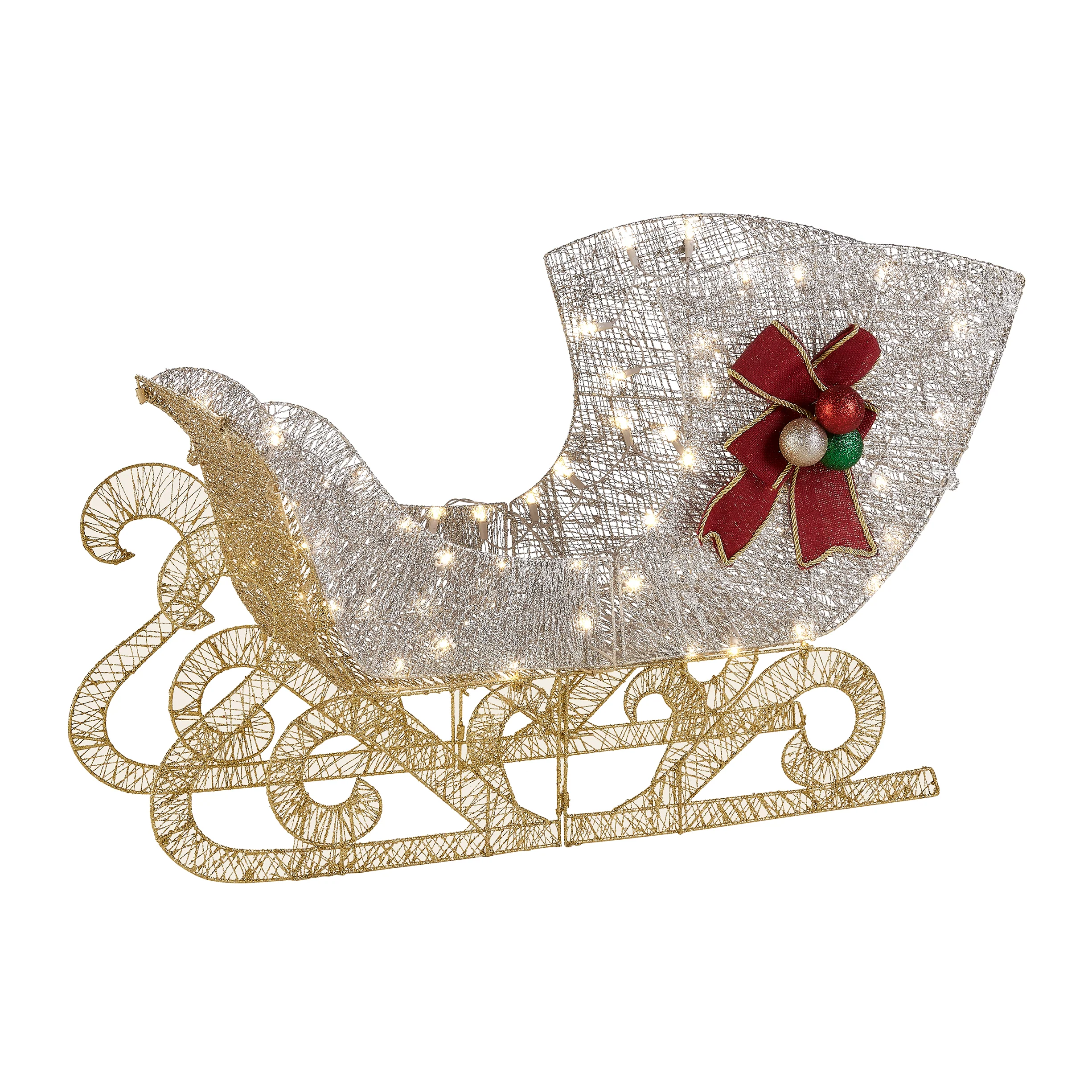 38 in. Santas Sleigh with LED Lights, Plug-In - Image 3