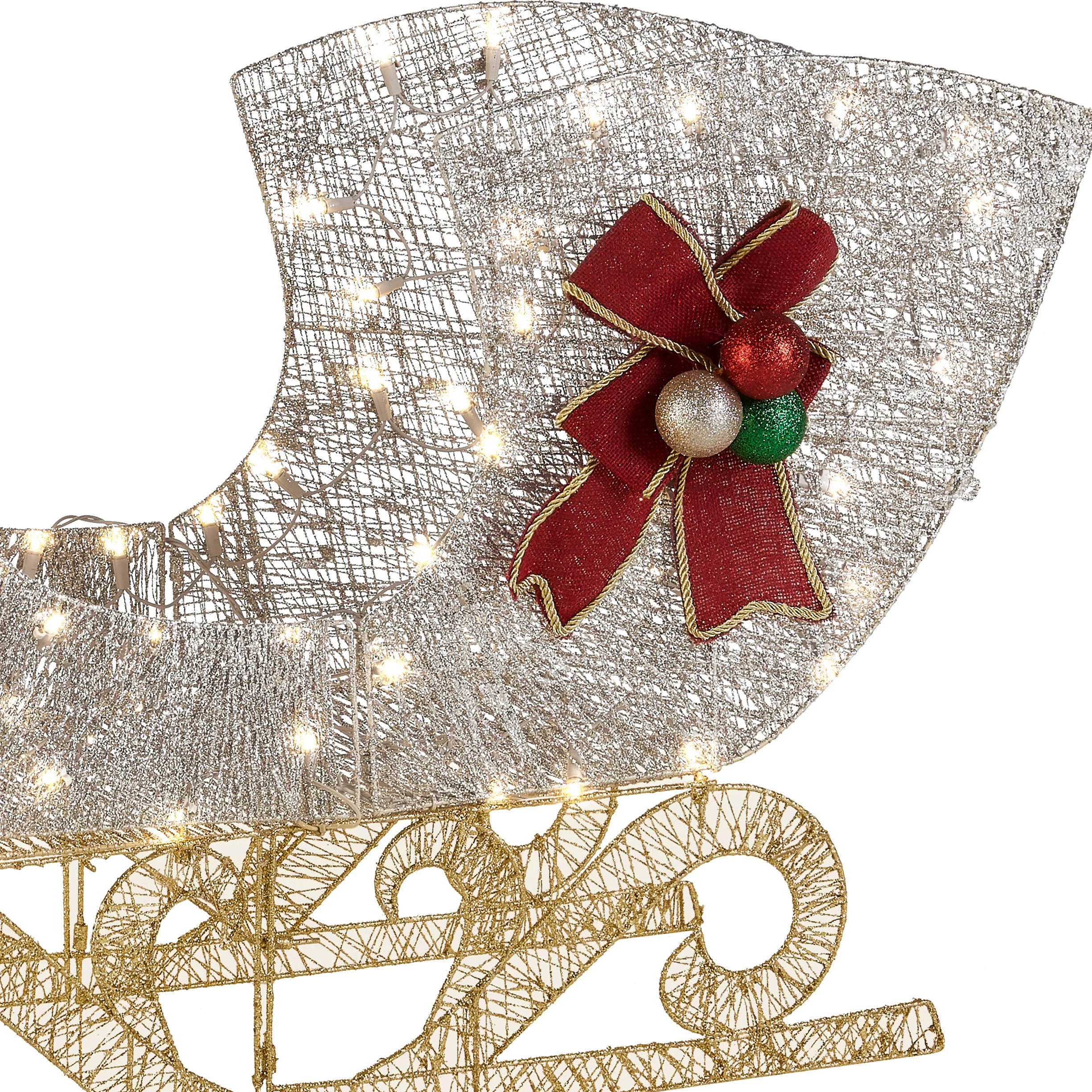 38 in. Santas Sleigh with LED Lights, Plug-In - Image 6