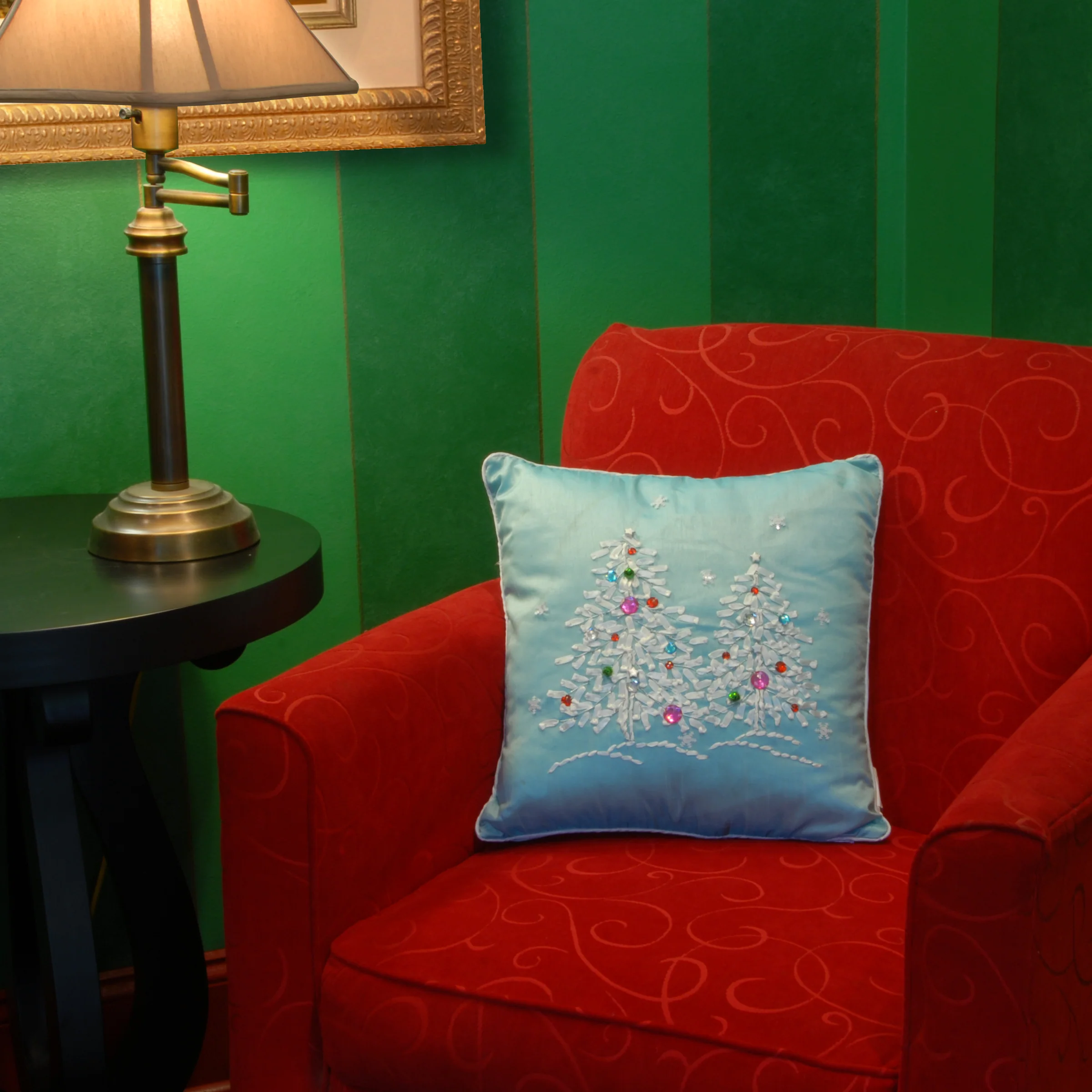 16 in. Christmas Trees Pillow - Image 2