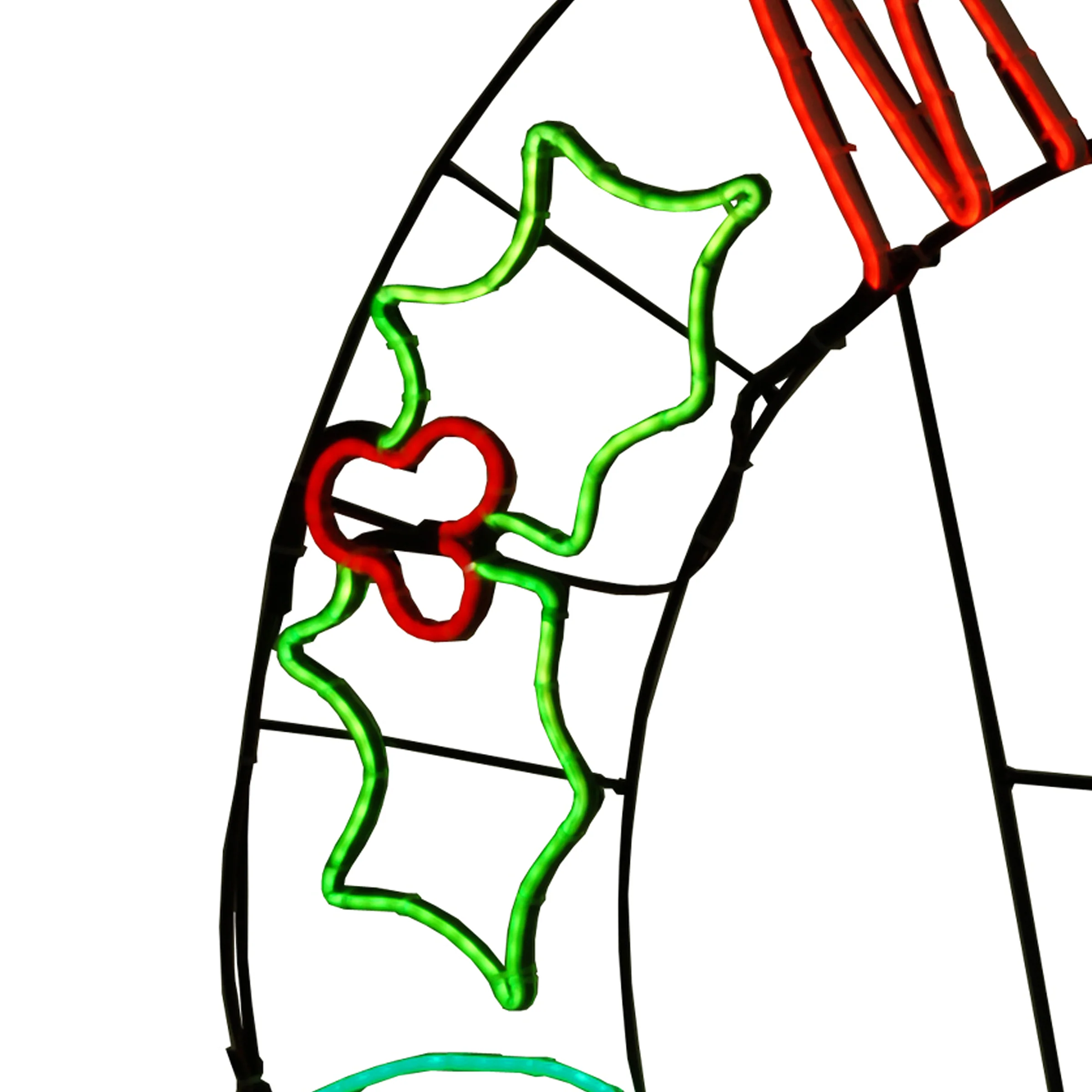41 in. Red & Green LED Merry Christmas Wreath - Image 3
