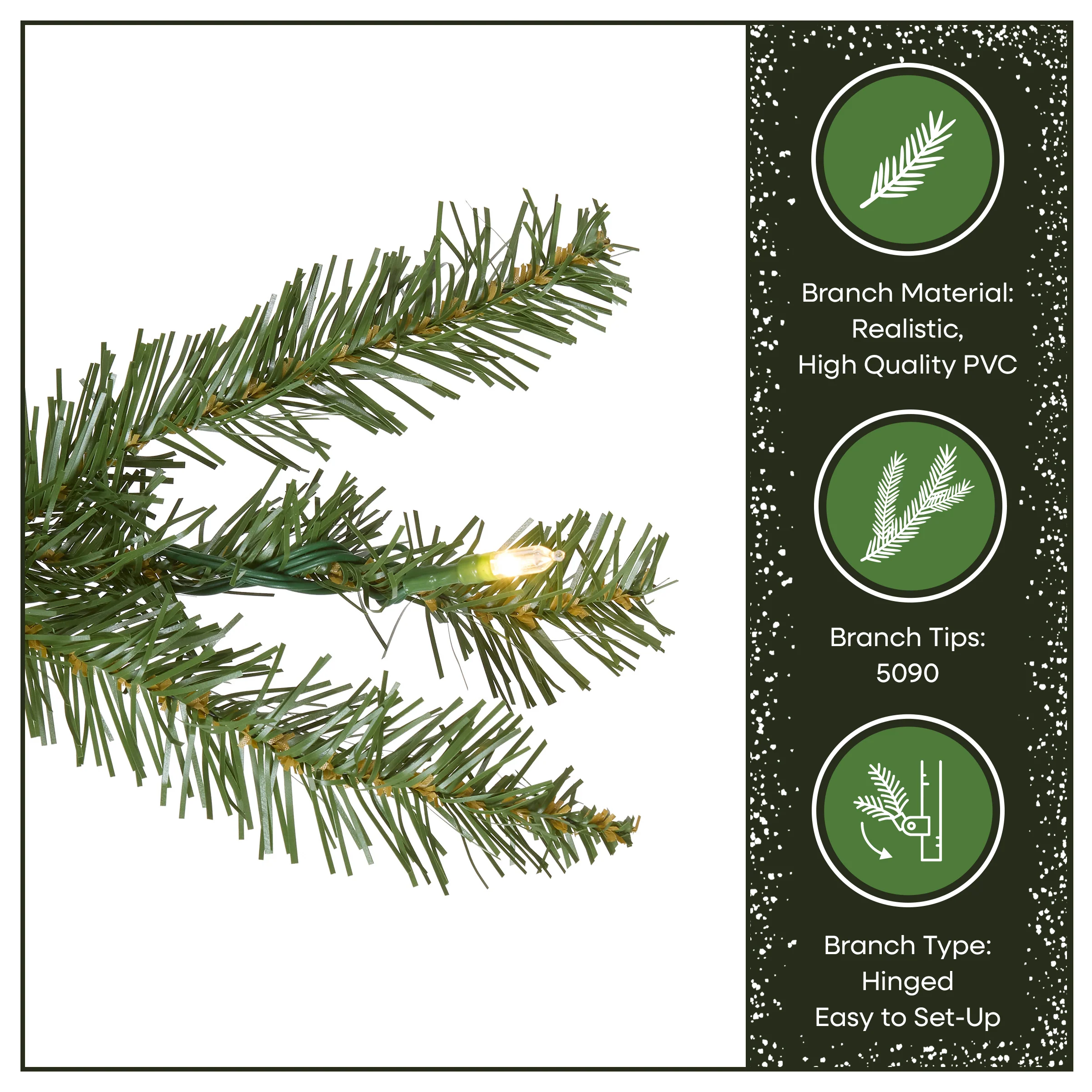 10 ft. Pre-Lit Dunhill Fir Tree with Dual Color LED Lights - Image 6