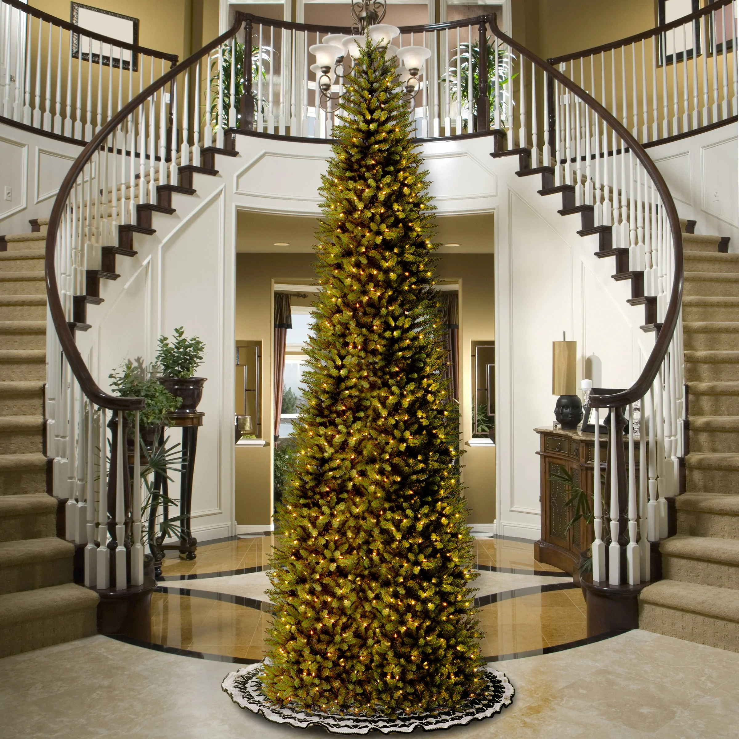 14 ft. Pre-Lit Kingswood Fir Pencil Tree with Clear Lights, Plug-In - Image 7