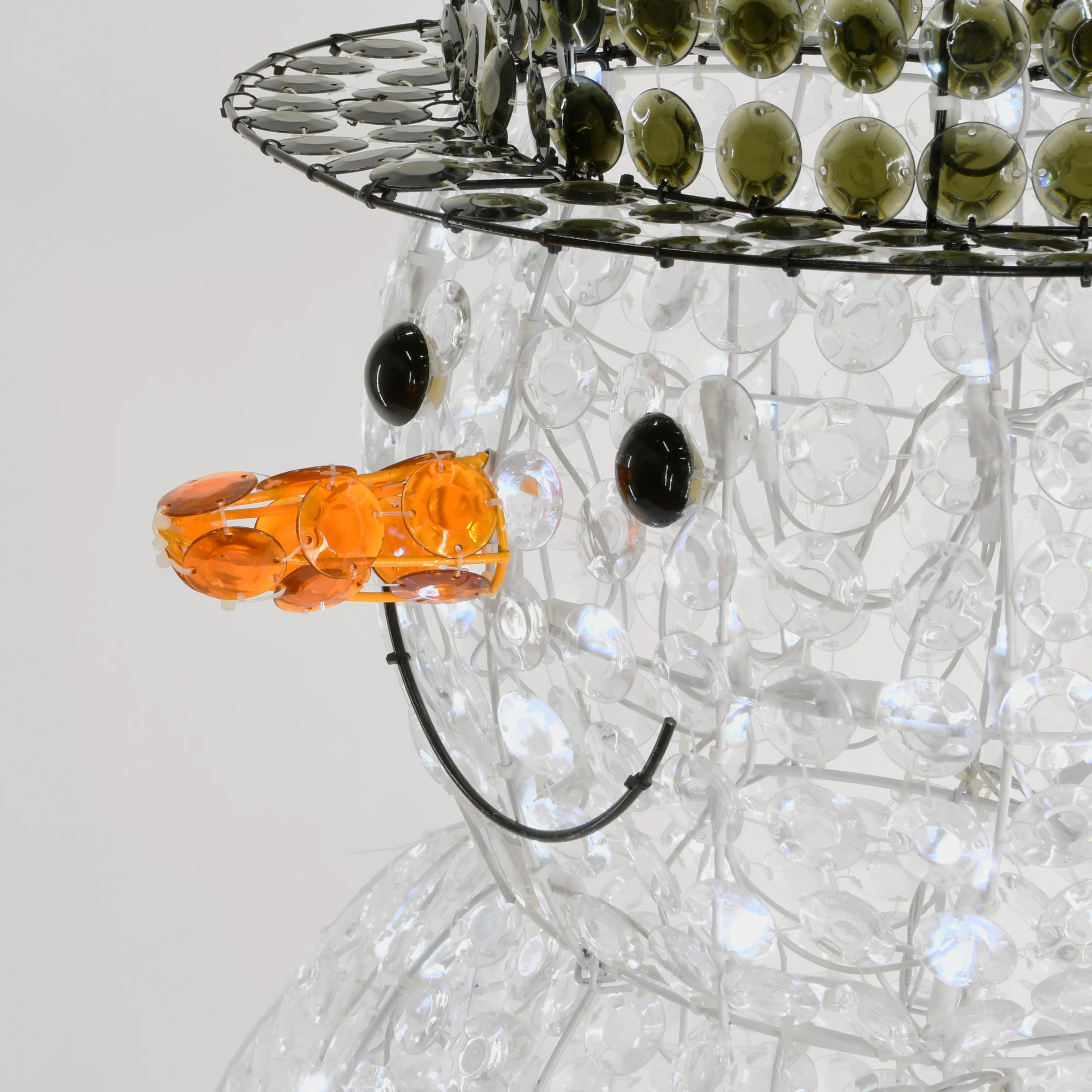 60 in. Crystal Bead Snowman with LED Lights - Image 3