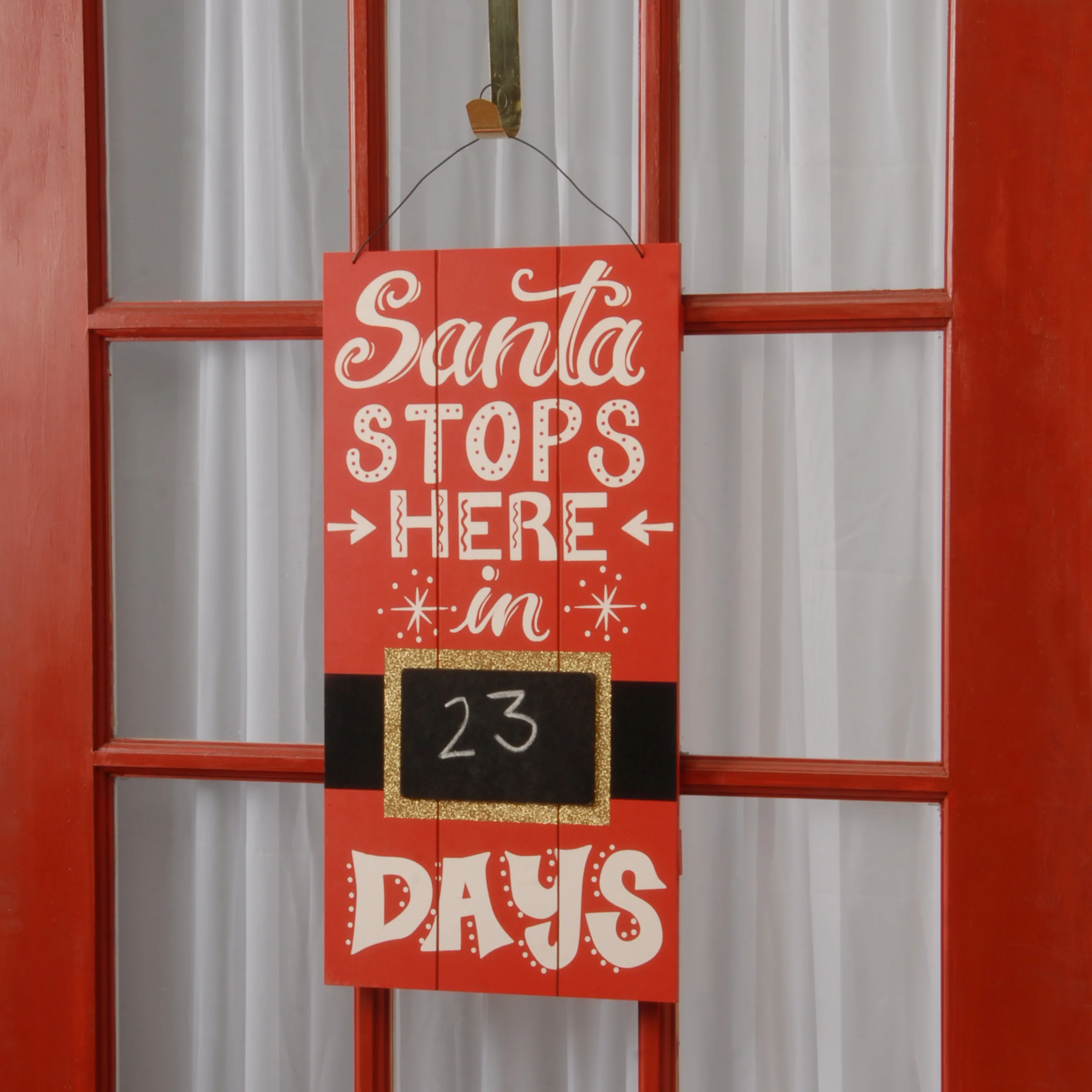 22 in. Santa Countdown Wall Art - Image 2
