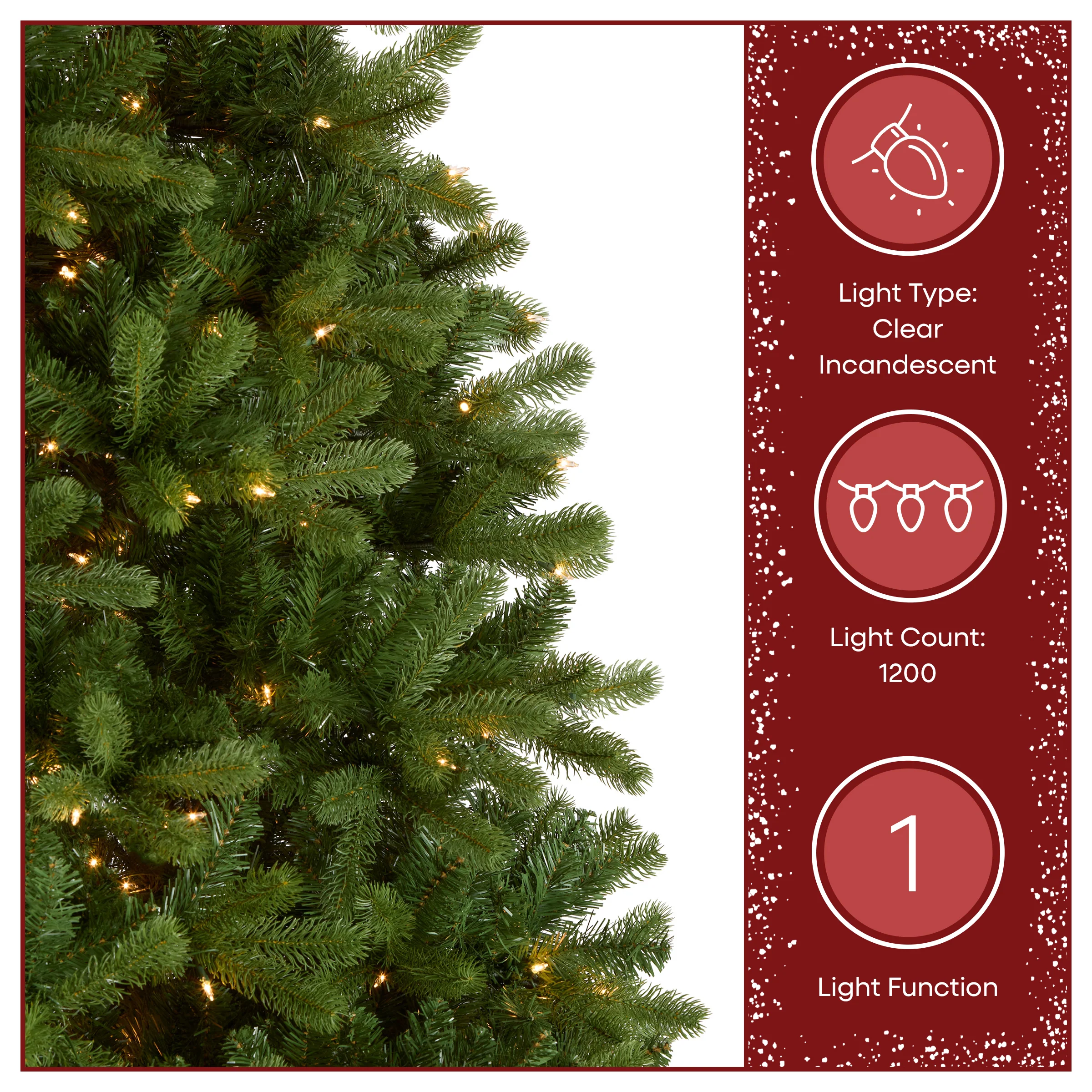 12 ft. Pre-Lit Downswept Douglas Fir Tree with Clear Lights, Plug-In - Image 6