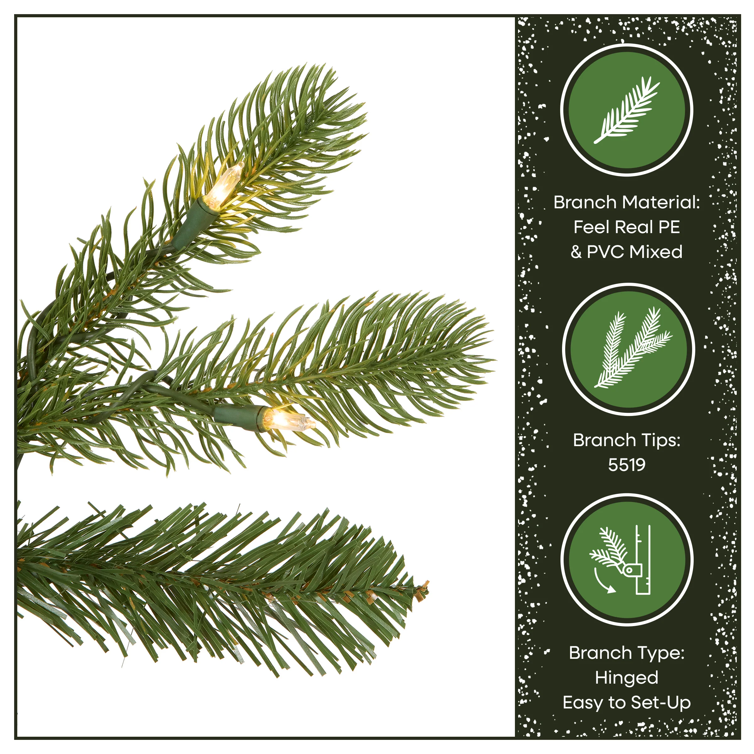12 ft. Pre-Lit Downswept Douglas Fir Tree with Clear Lights, Plug-In - Image 7