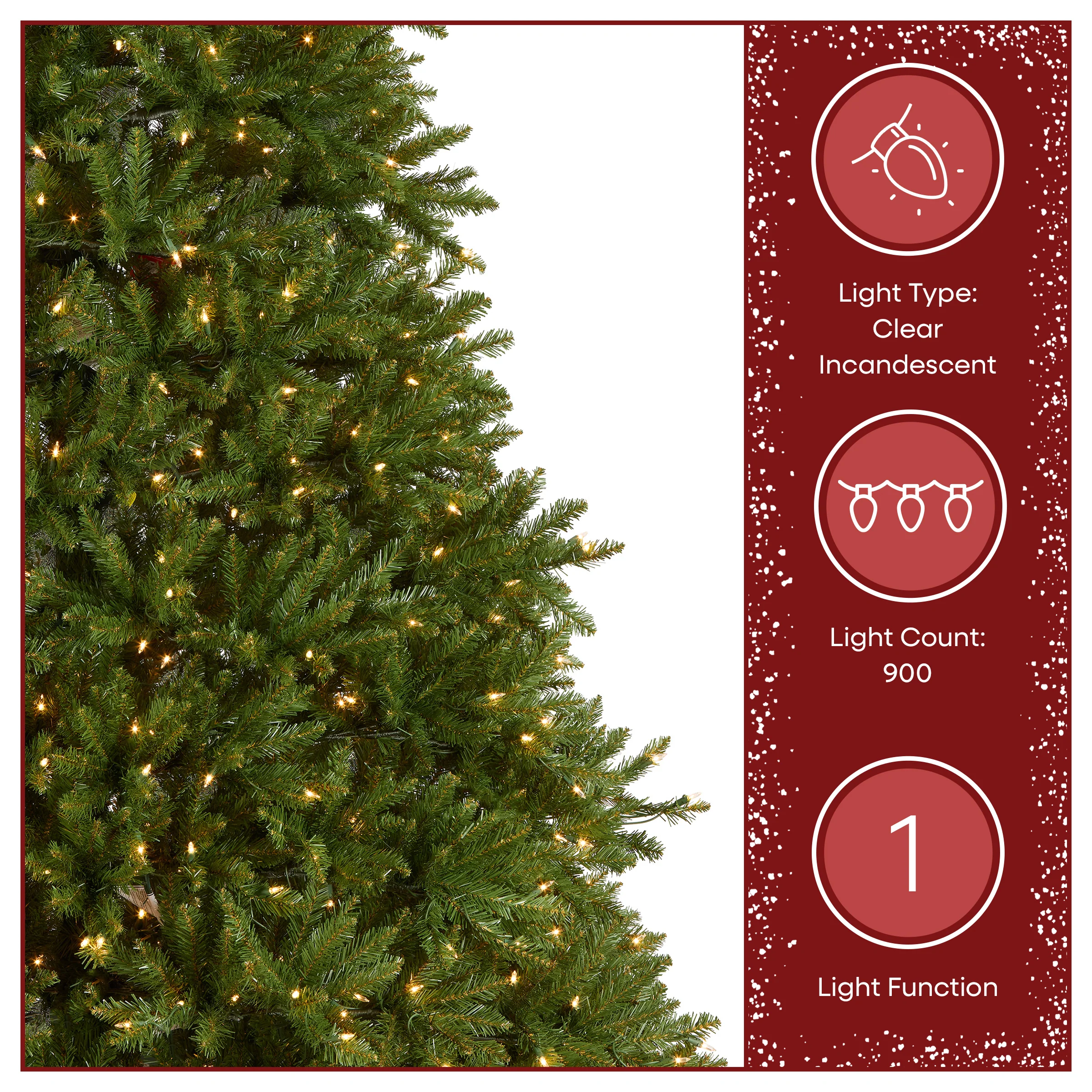 9 ft. Pre-Lit Dunhill Fir Tree with 900 Clear Lights - Image 6
