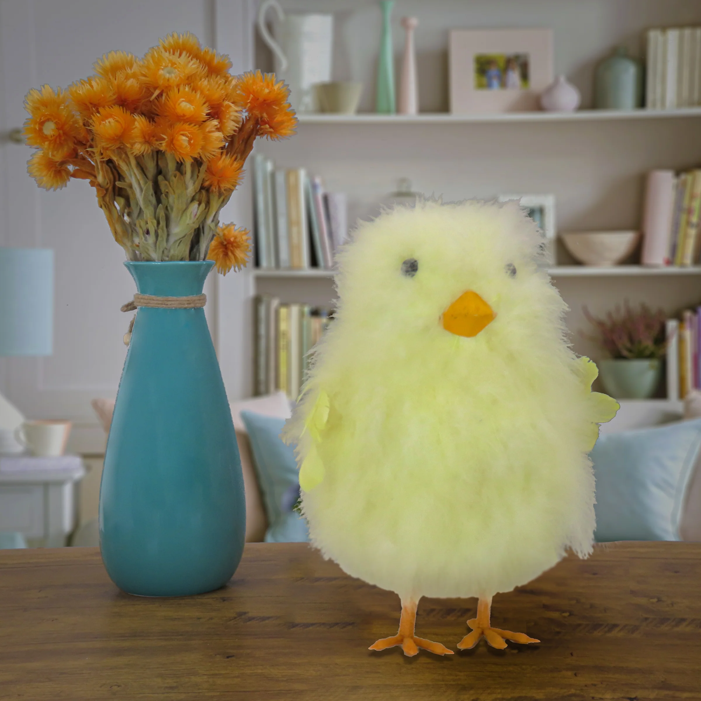13 in. Yellow Easter Chick Table Decoration - Image 2