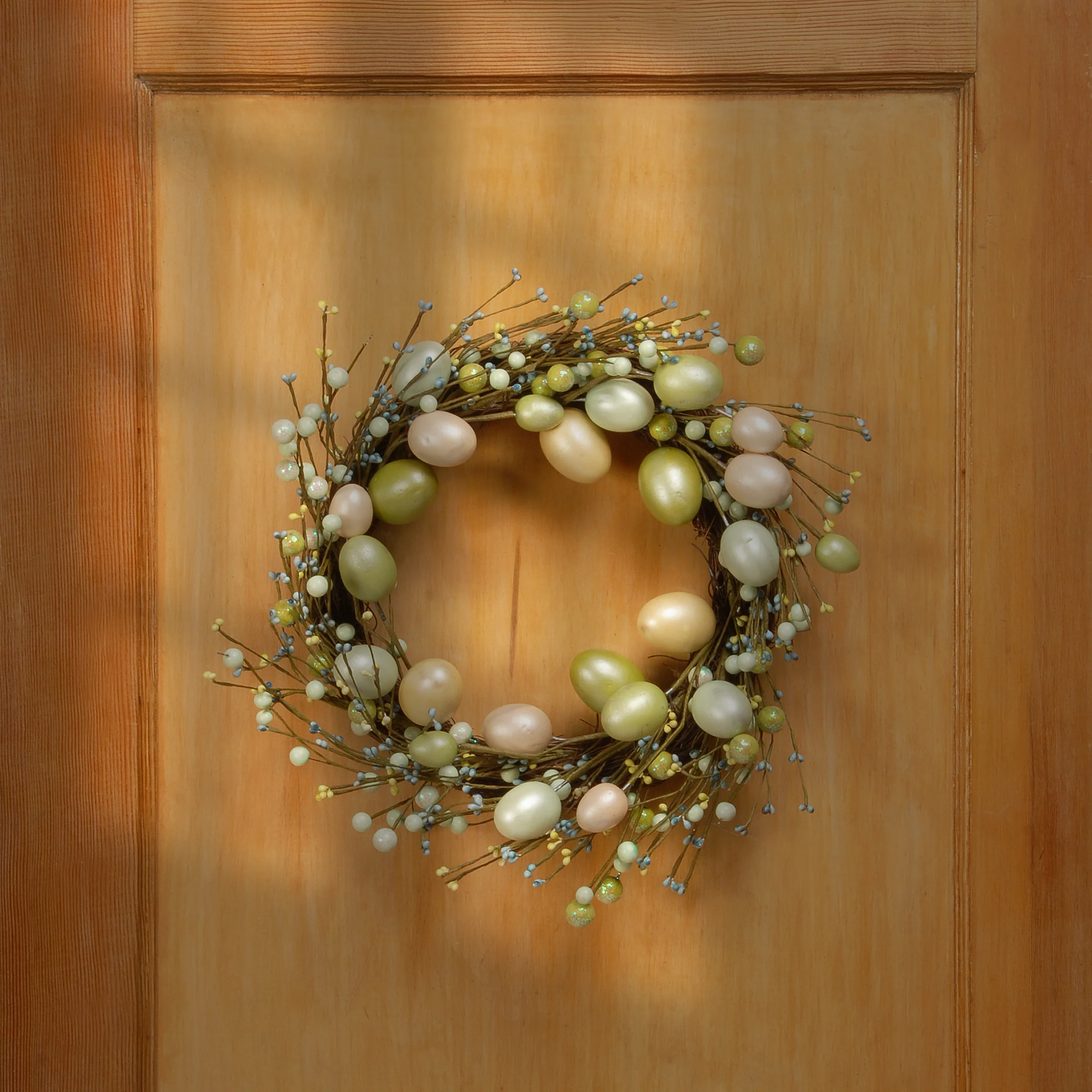 20 in. Easter Wreath Decorated With Eggs - Image 2