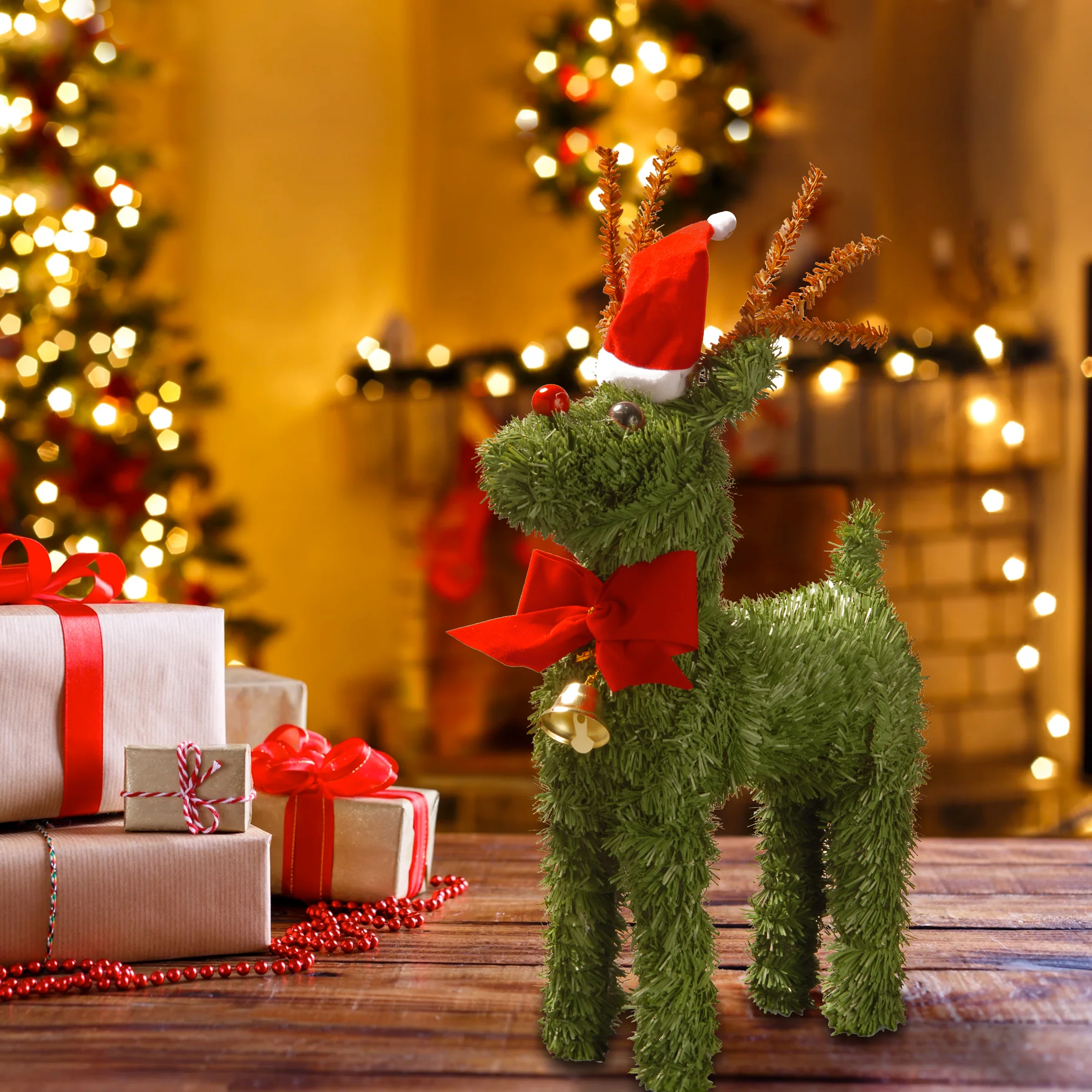 12 in. Evergreen Reindeer - Image 2