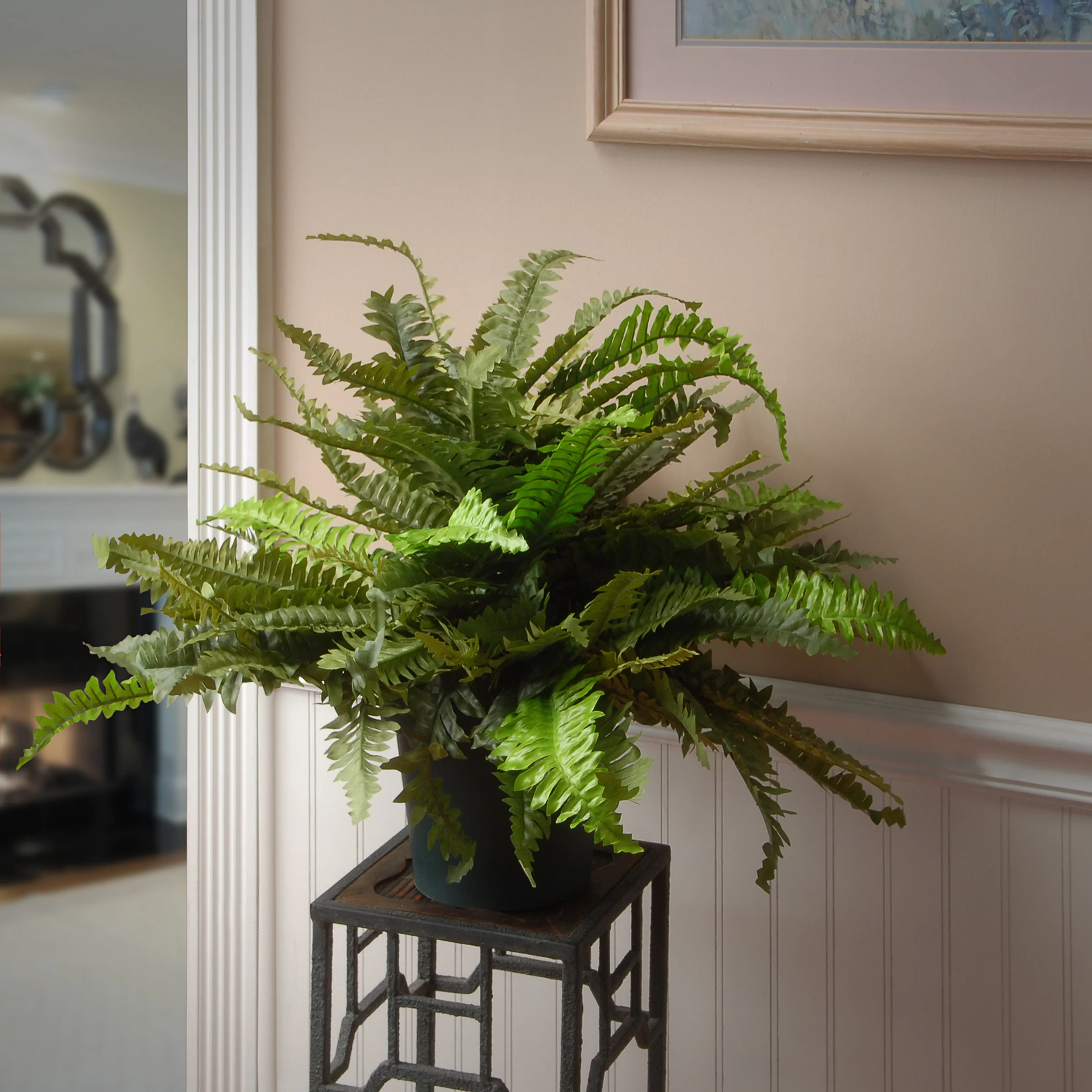 20 in. Spring Fern in Dark Green Round Growers Pot - Image 2