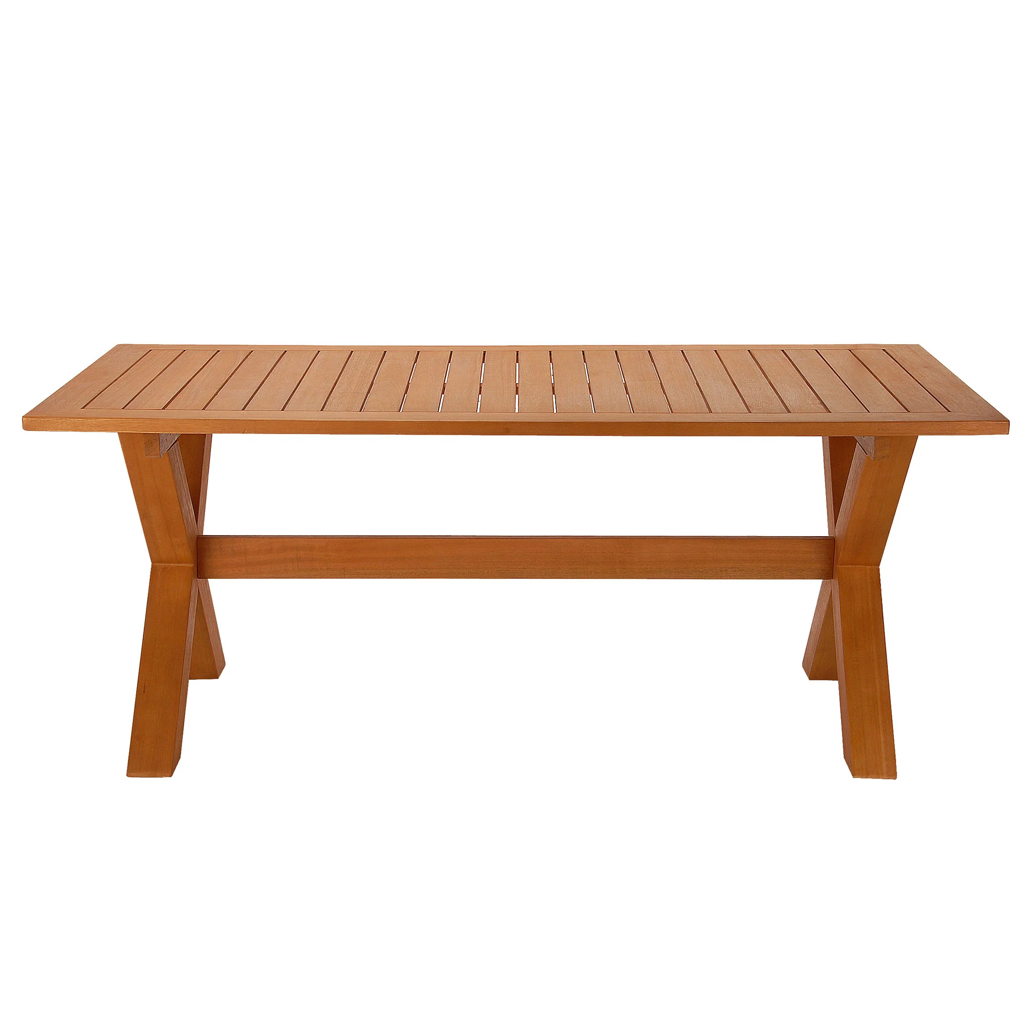 72x38x29 in. Eucalyptus Grandis Wood Farm House Style Table, Natural Color - Image 3
