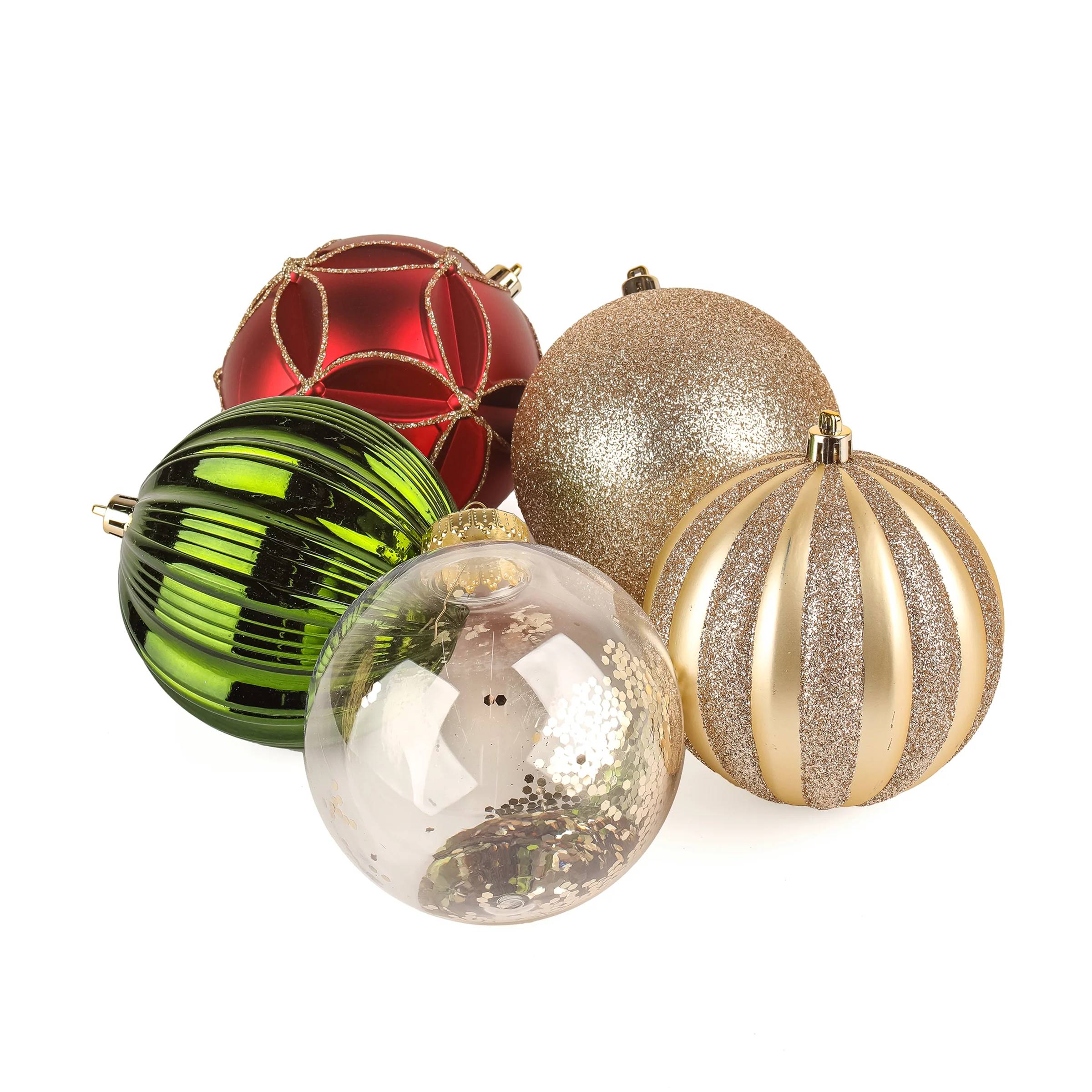 13 in. Gold Xmas Ball Decor Set - Image 3