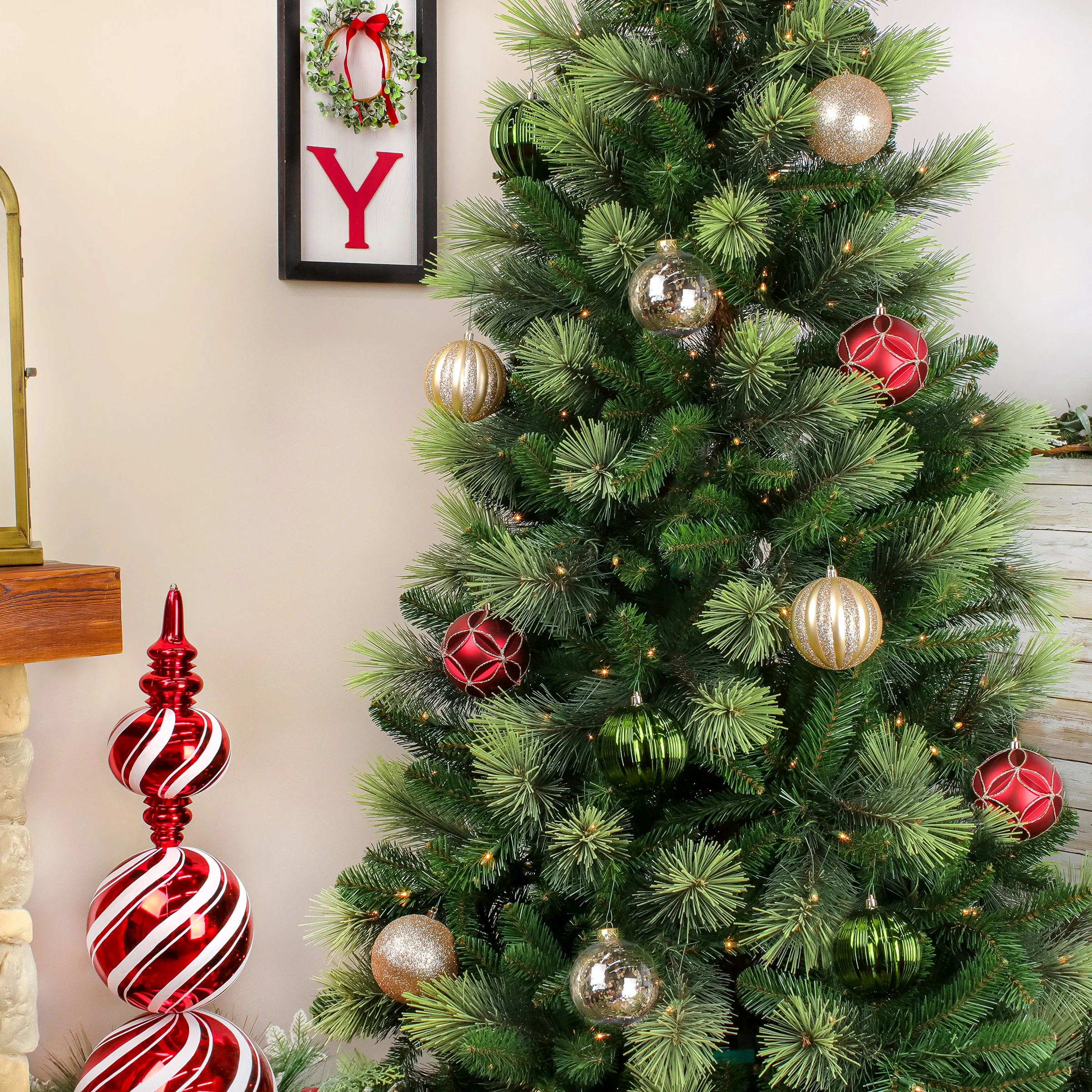 13 in. Gold Xmas Ball Decor Set - Image 5