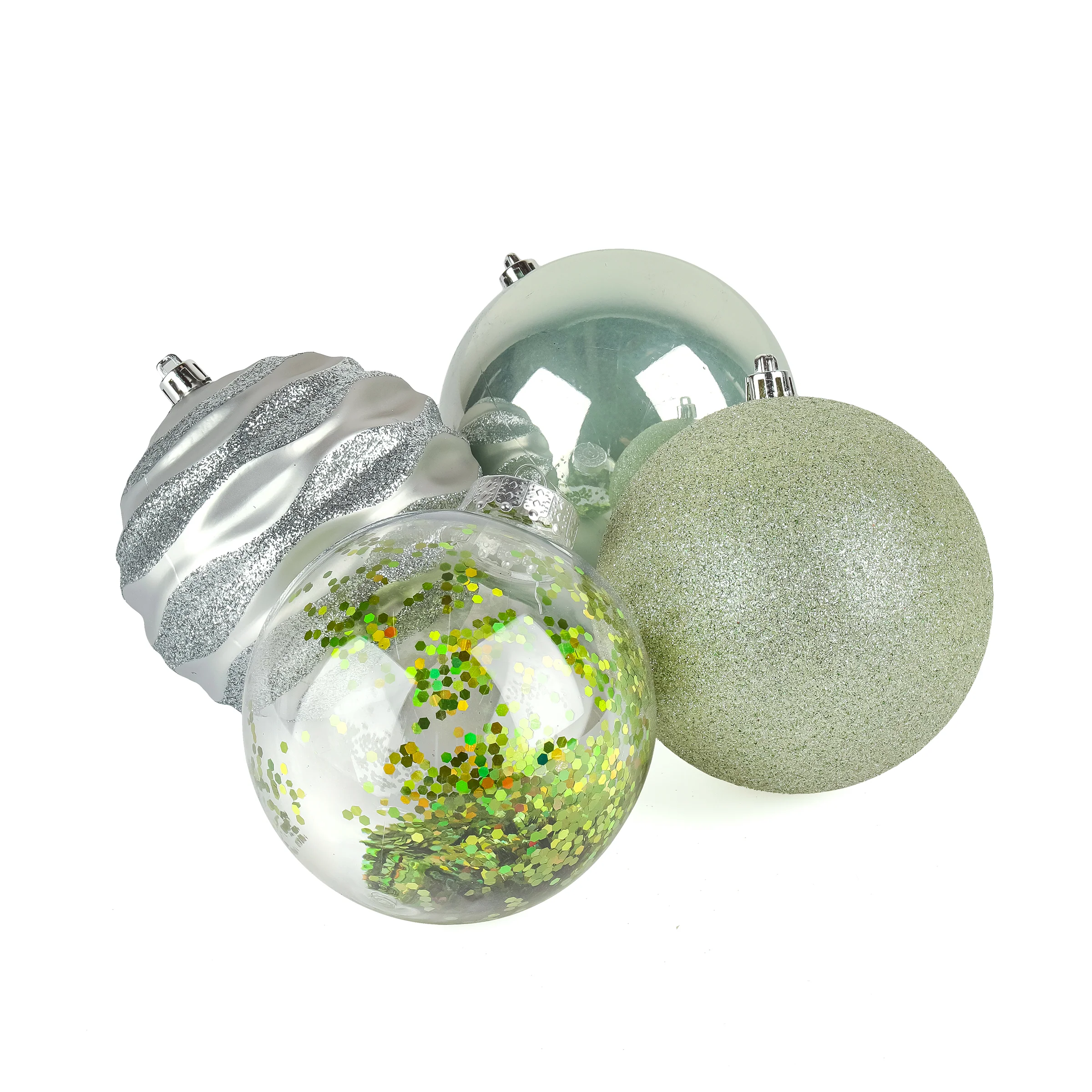 13 in. Mint Xmas Ball Decor Set - Image 3