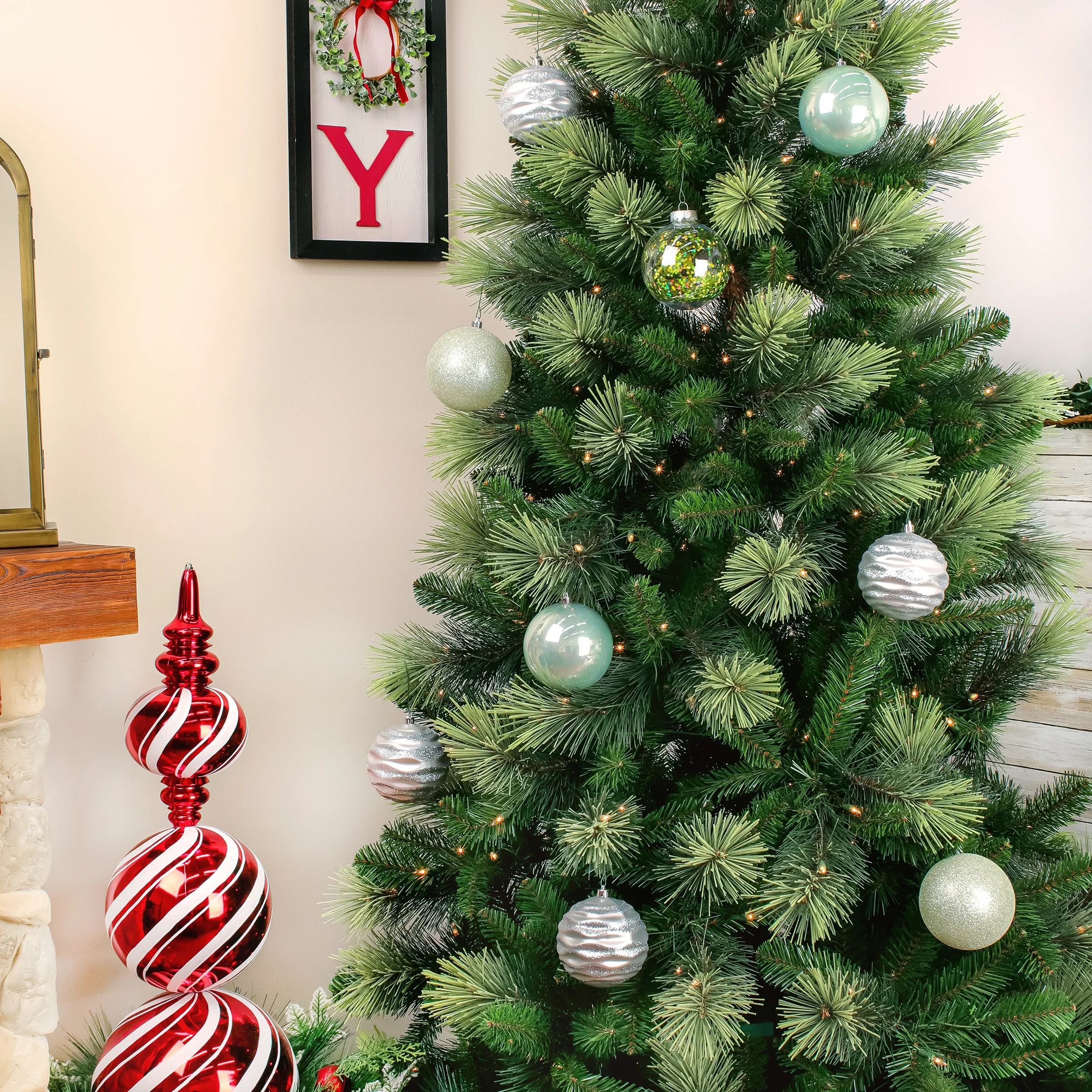 13 in. Mint Xmas Ball Decor Set - Image 5