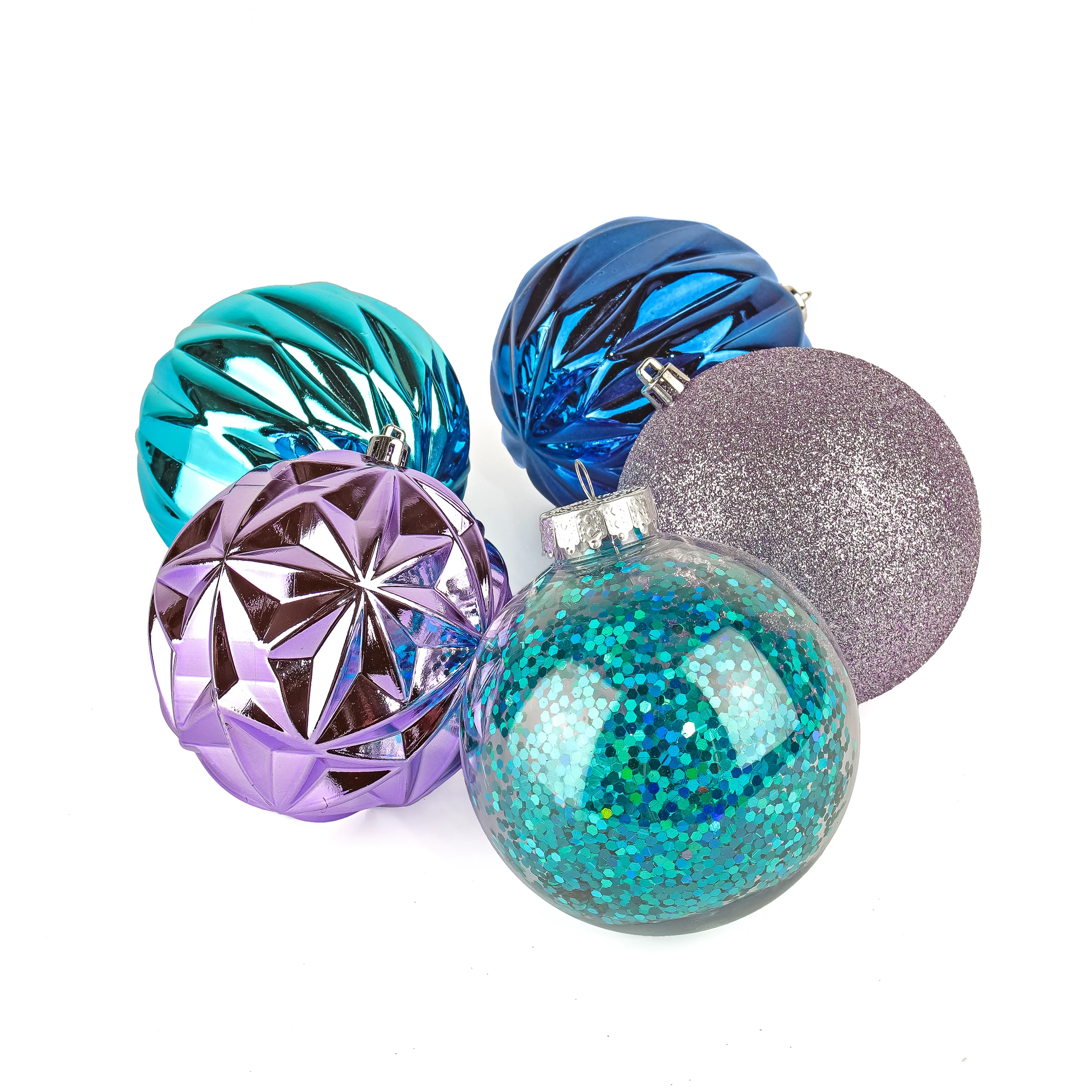 13 in. Purple Xmas Ball Decor Set - Image 3