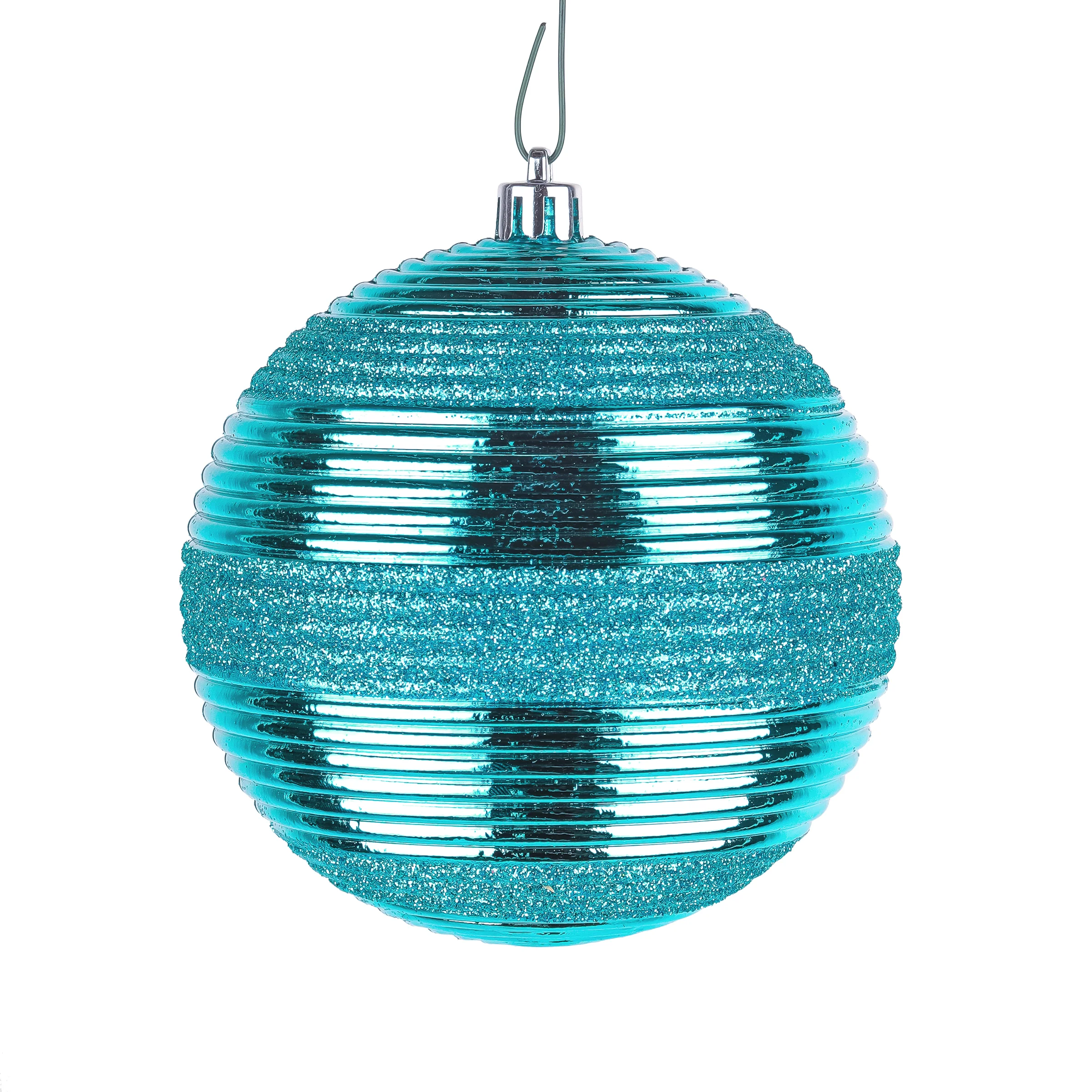 4-Piece Shatterproof Swirling Blue Ornaments - Image 3